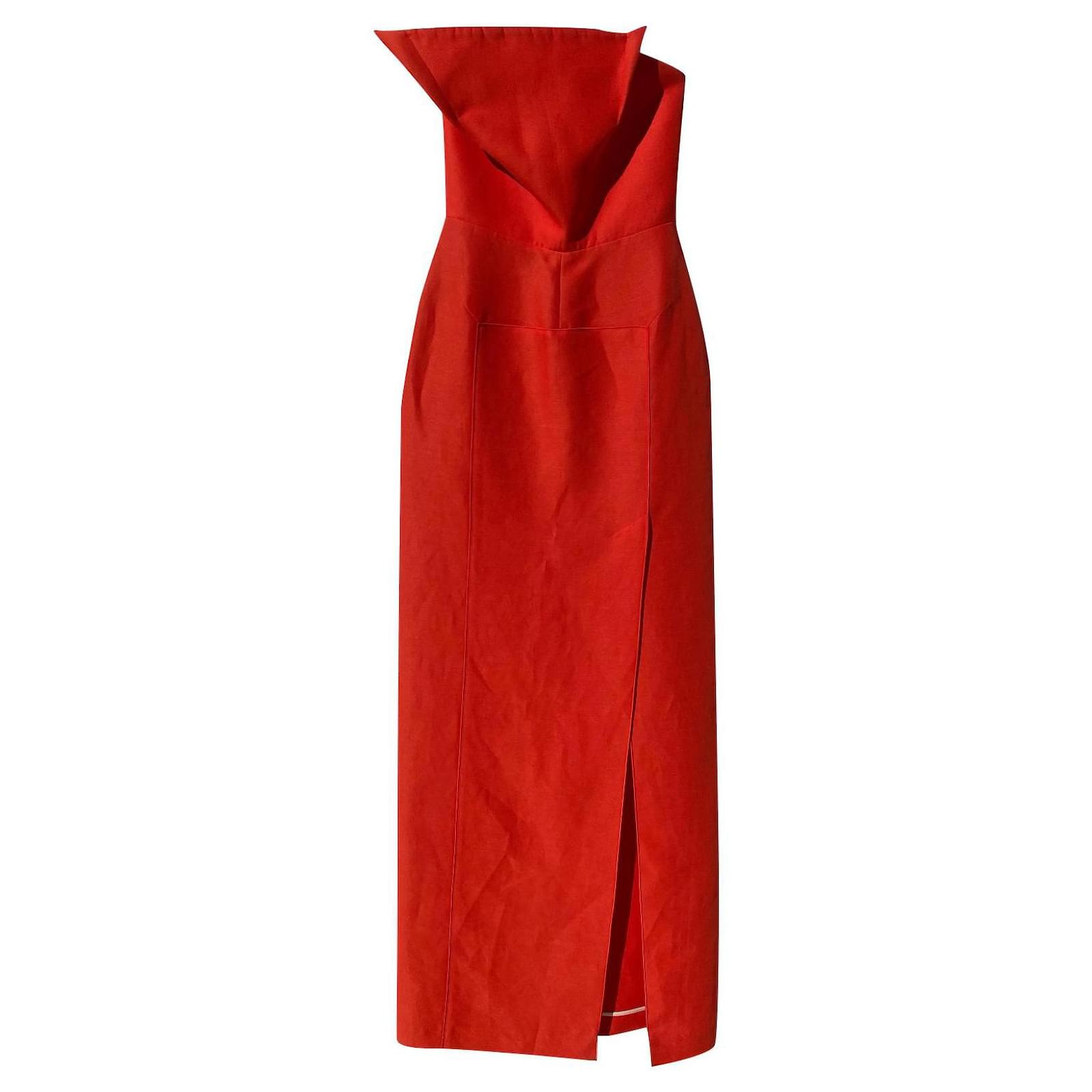 Roland Mouret Dresses Orange Silk 