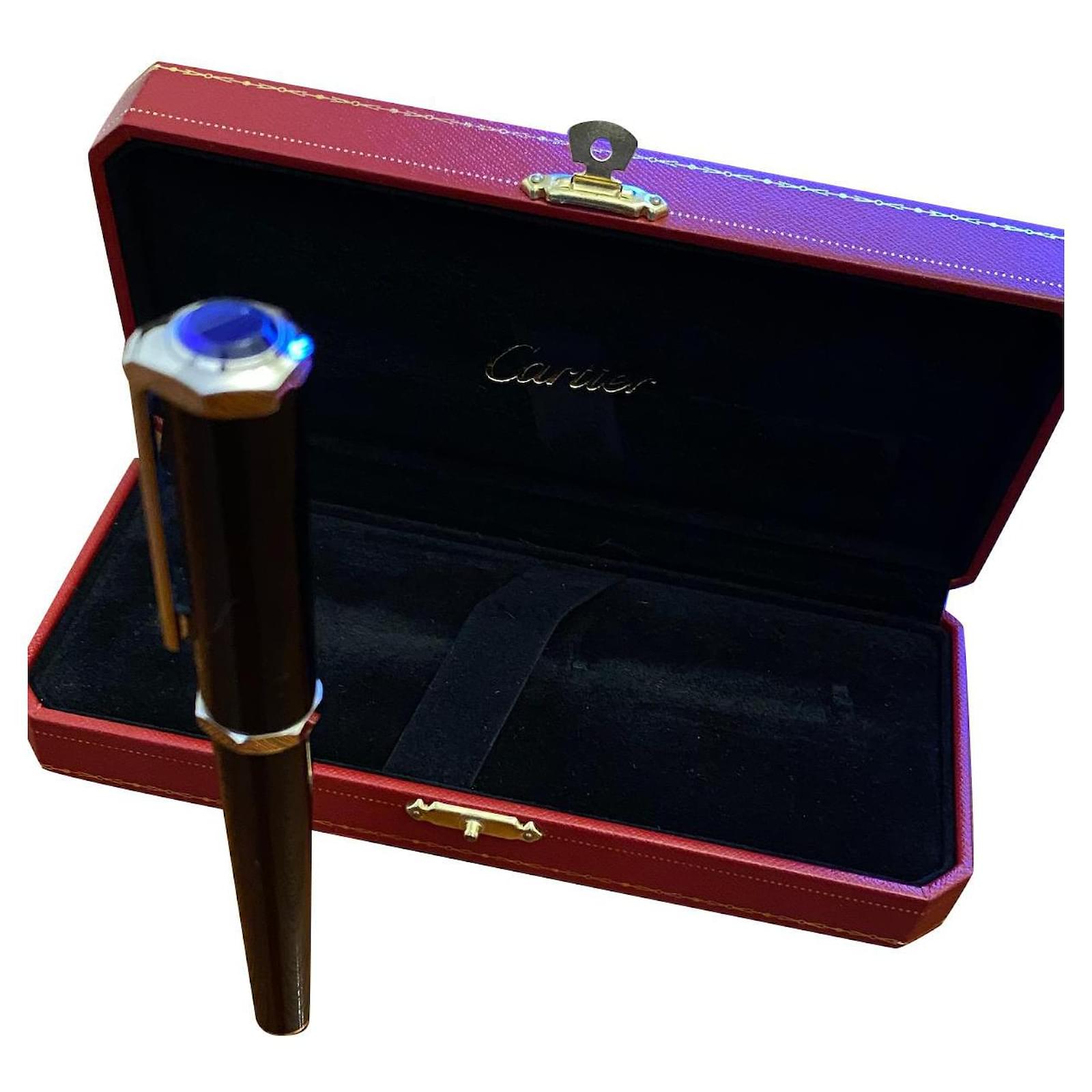 Cartier Santos Dumont Roller Pen Black ref.420808 Joli Closet