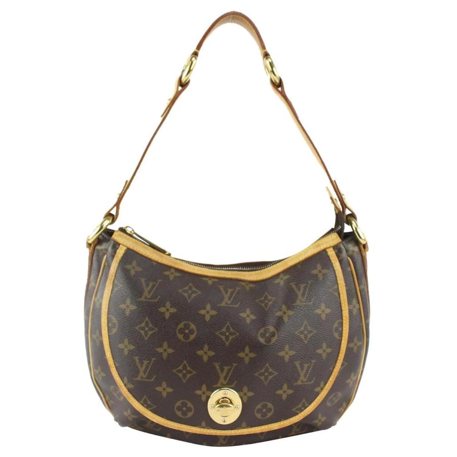 LOUIS VUITTON Tulum PM Monogram Canvas Shoulder Bag Brown