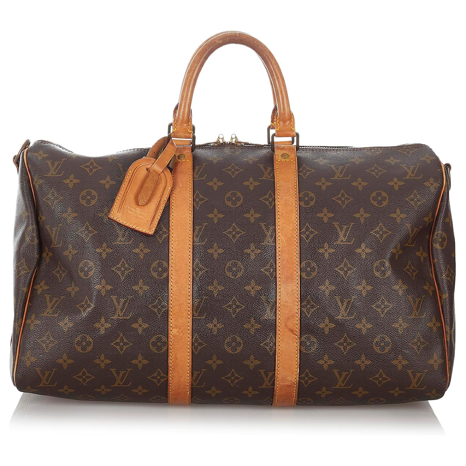 Udsigt risiko kopi Louis Vuitton Brown Monogram Keepall Bandouliere 45 Leather Cloth  ref.421450 - Joli Closet