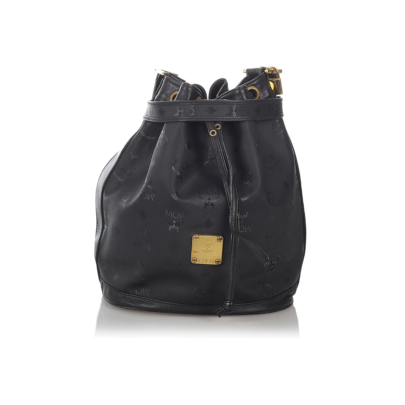 MCM, Bags, Mcm Black Nylon Vintage Backpack