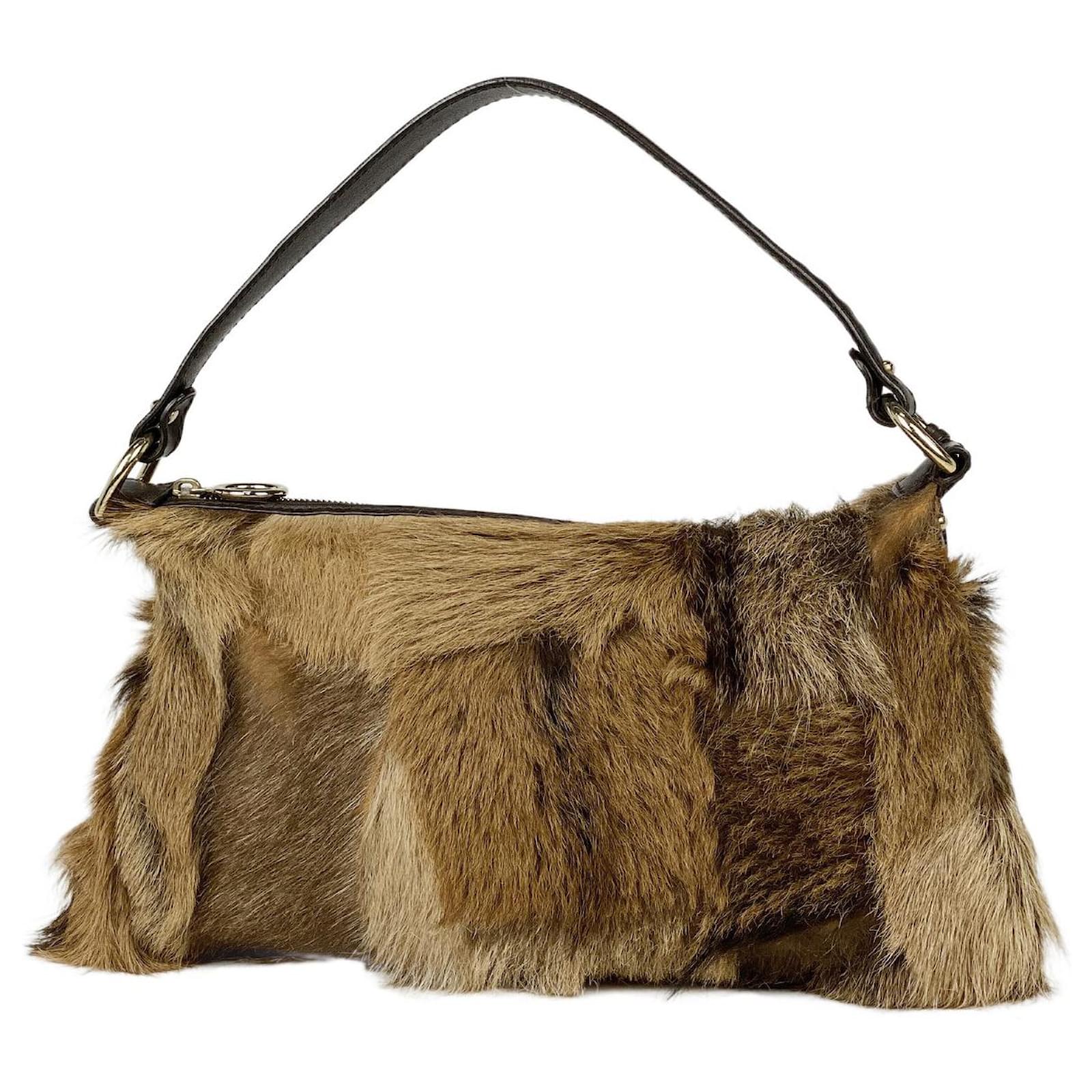 fendi faux fur bag