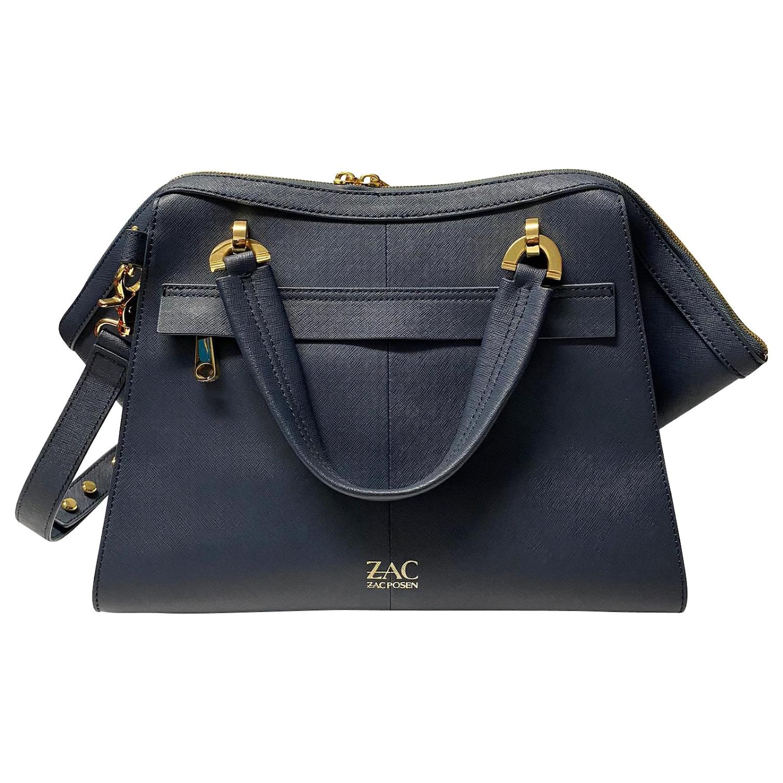 Zac Posen Eartha Tasche mit Tragegriff aus blauem Leder ref.422294 Joli Closet