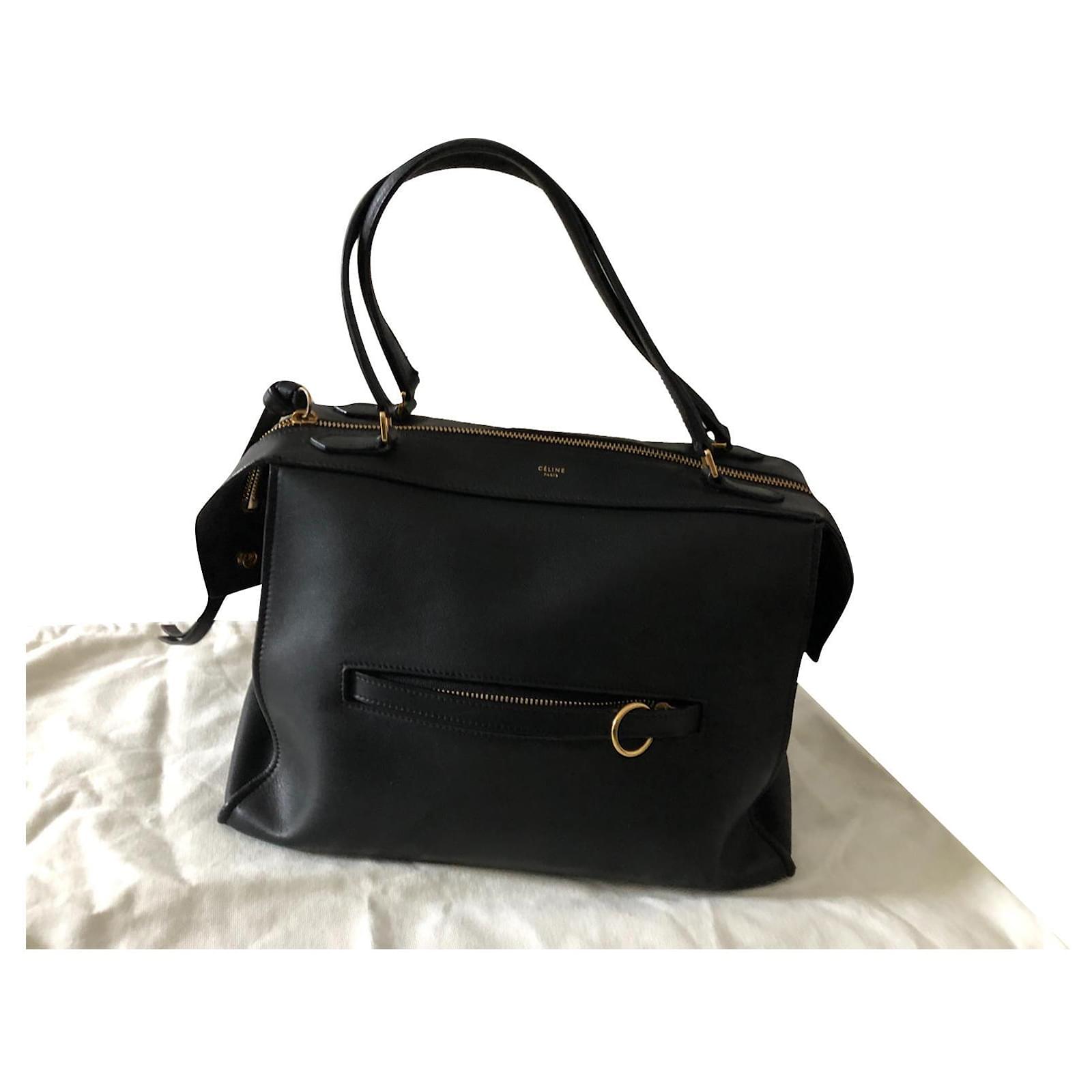 Céline Celine Ring Bag Black Leather ref.422472 - Joli Closet