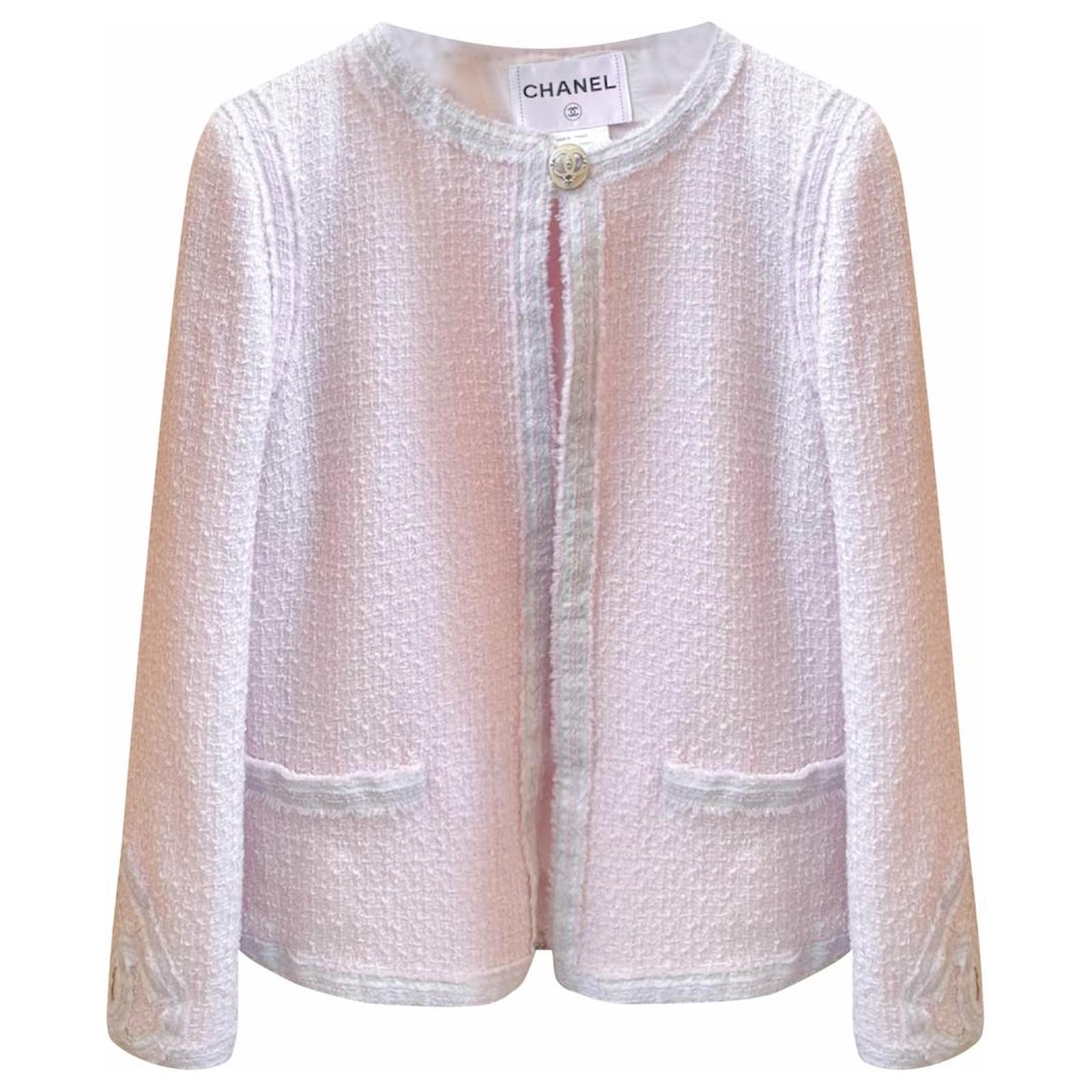 Chanel Paris/Miami CC Hearts Tweed Jacket Pink ref.422693 - Joli Closet