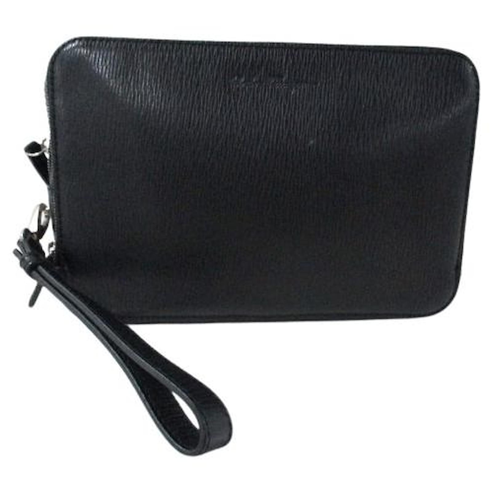 Salvatore Ferragamo Clutch bag Black Leather ref.422746