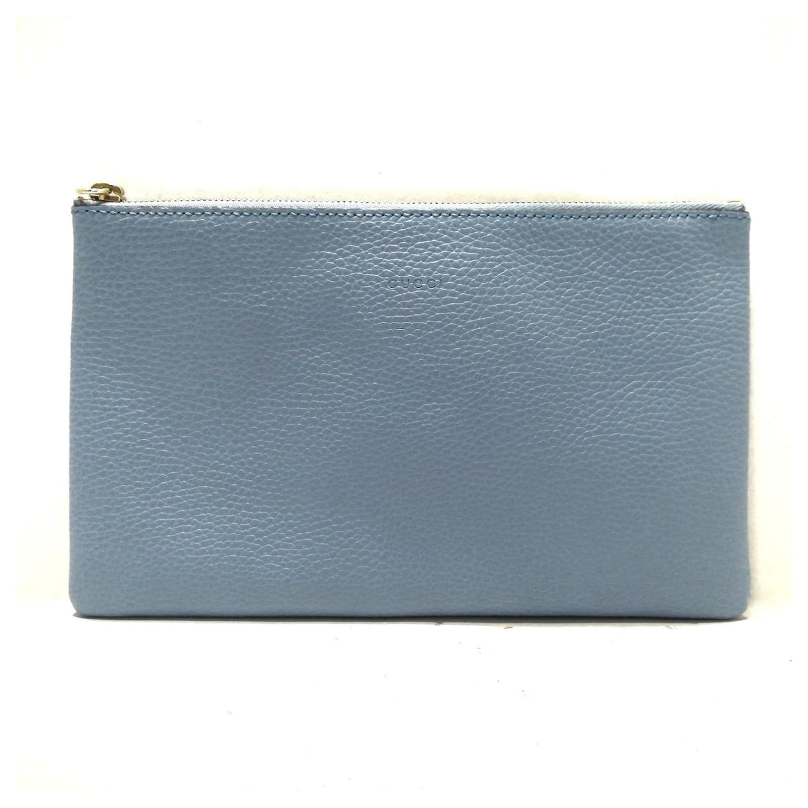 Gucci Clutch bag Light blue Leather ref.423167 Joli Closet