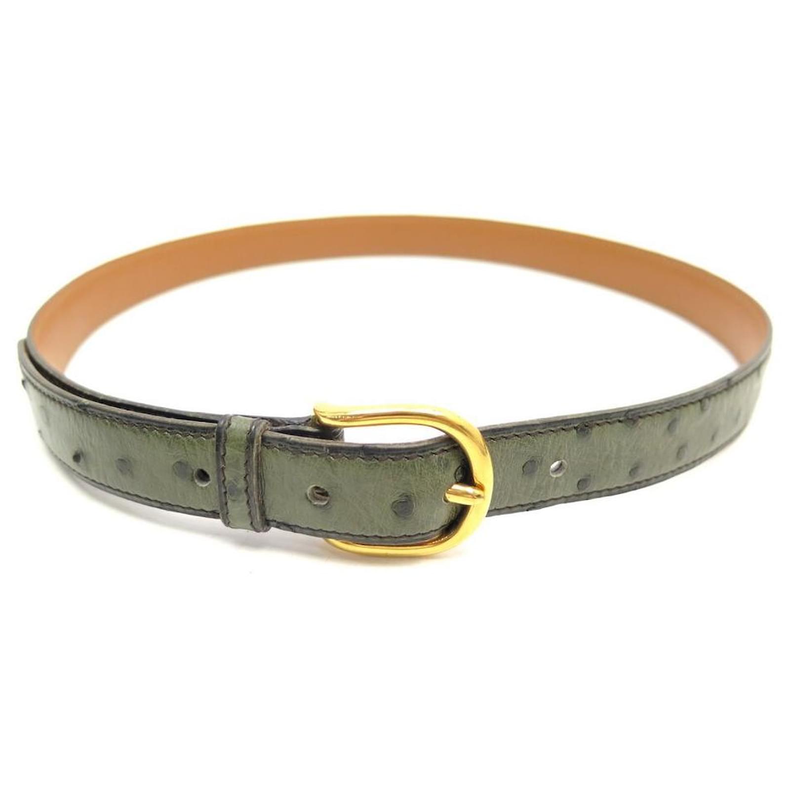 ostrich hermes belt