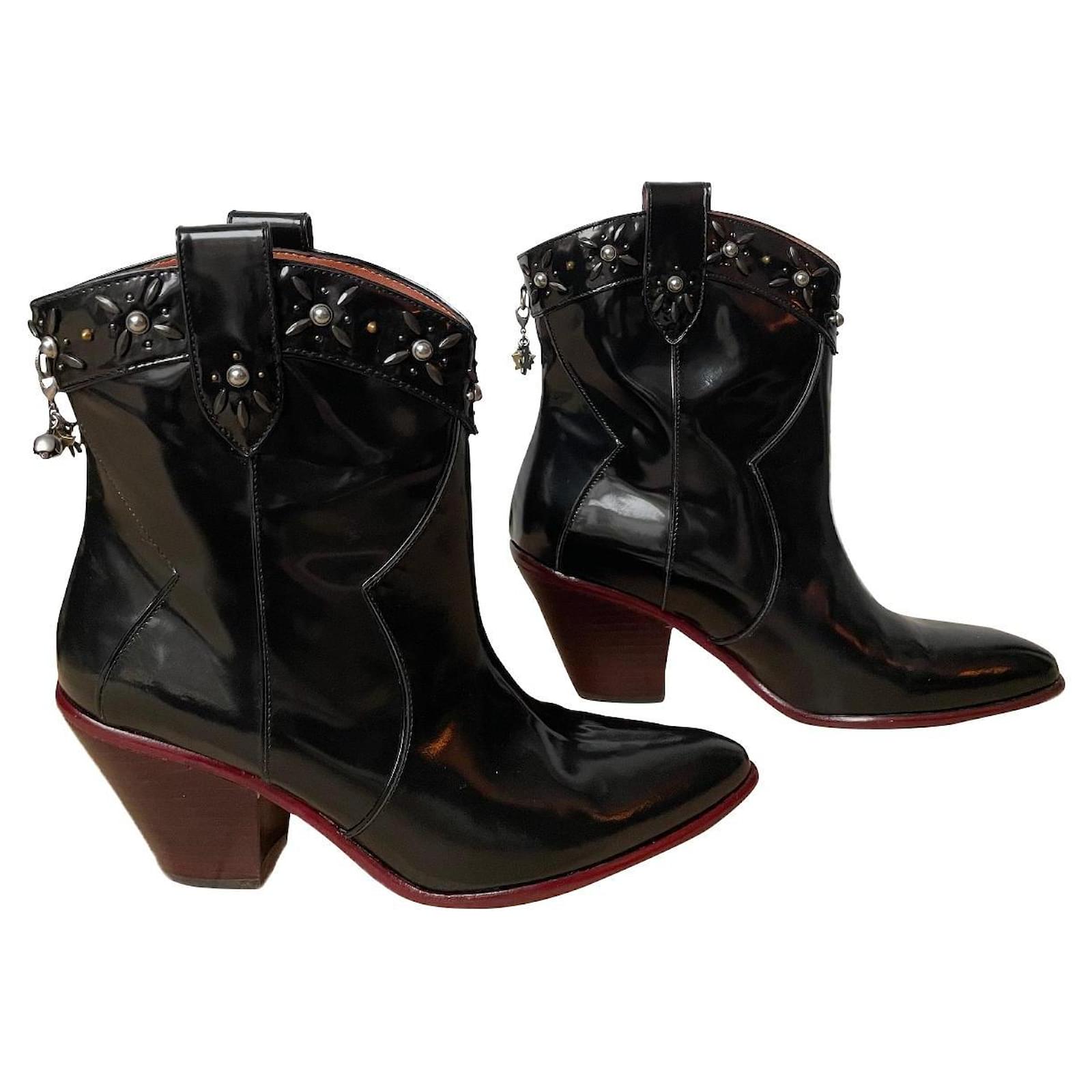 Coach Ankle Boots Black Leather  - Joli Closet