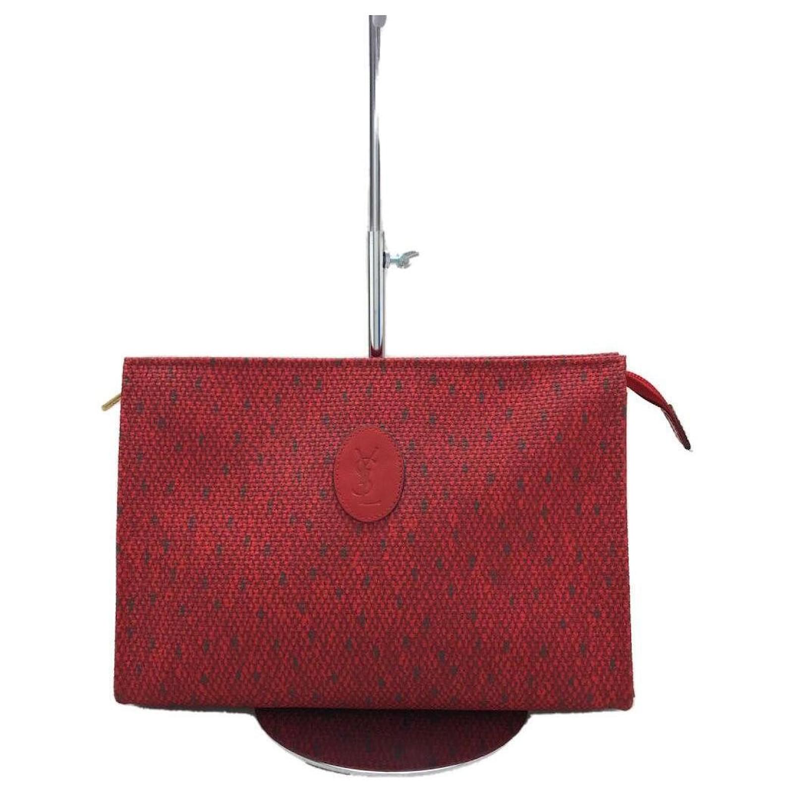 Usato] YVES SAINT LAURENT Pochette /// RED Rosso Pelle ref.423738 - Joli  Closet