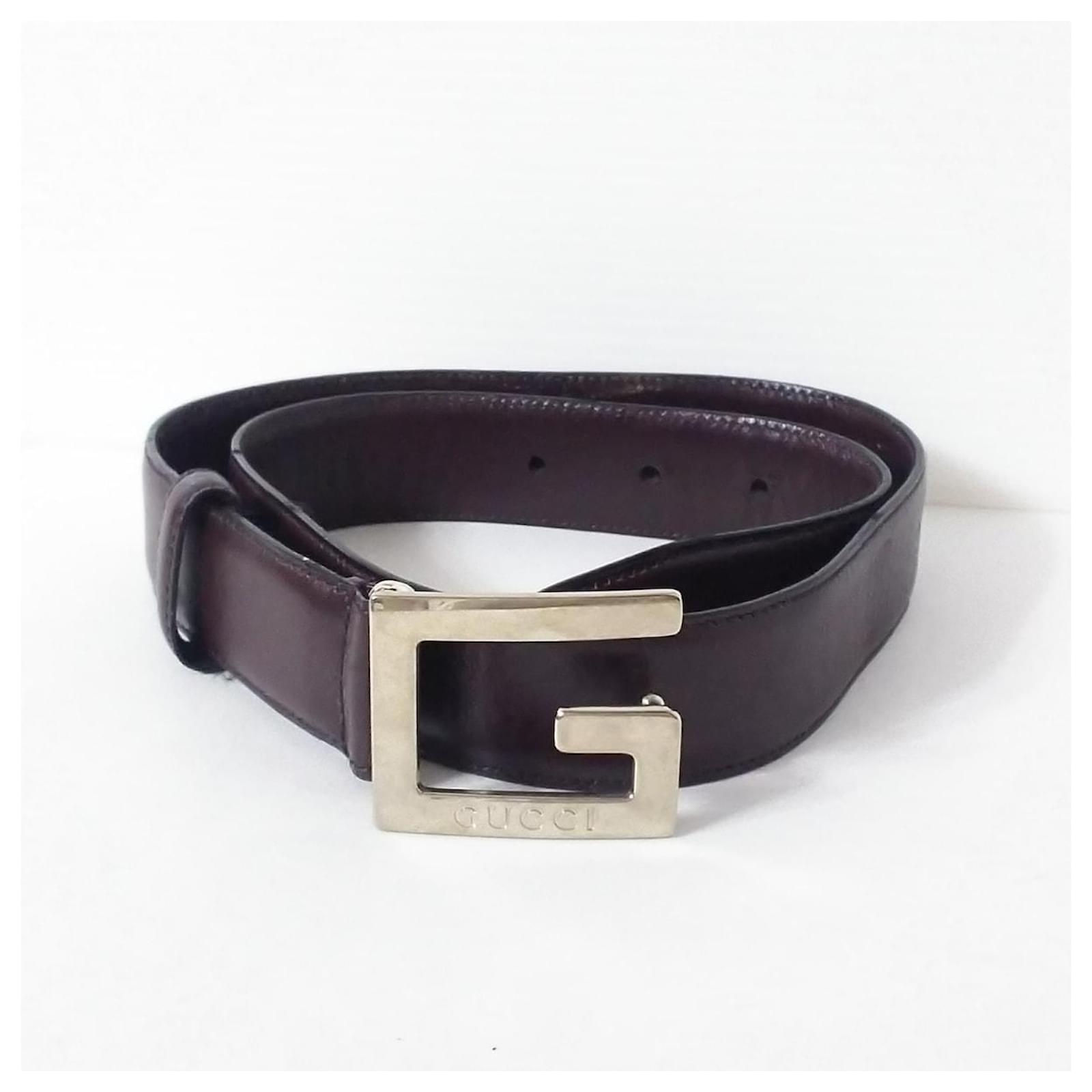 GUCCI Belt Brown Leather ref.424193 Joli Closet