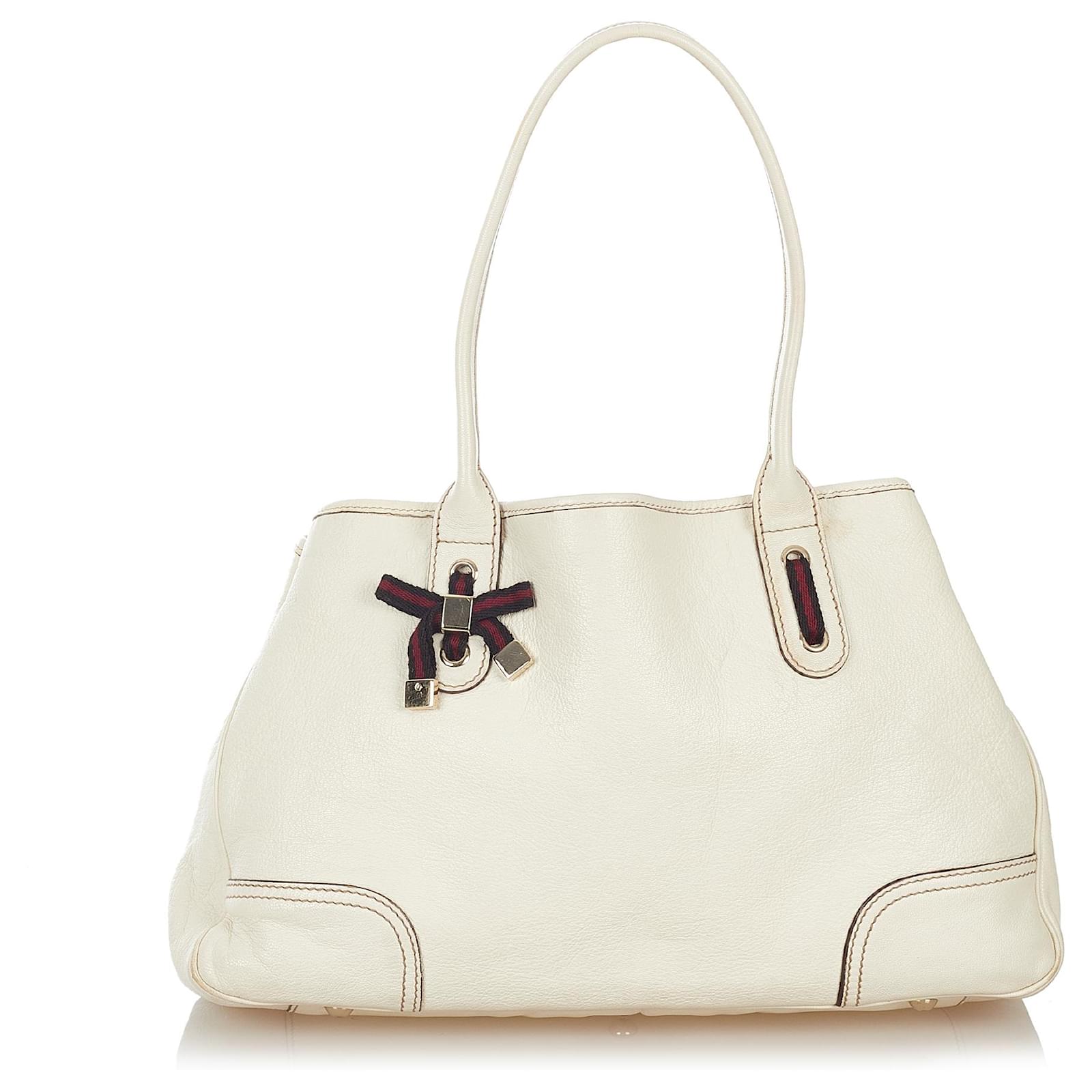 Gucci White Princy Leather Tote Bag Pony-style calfskin ref.424429 ...