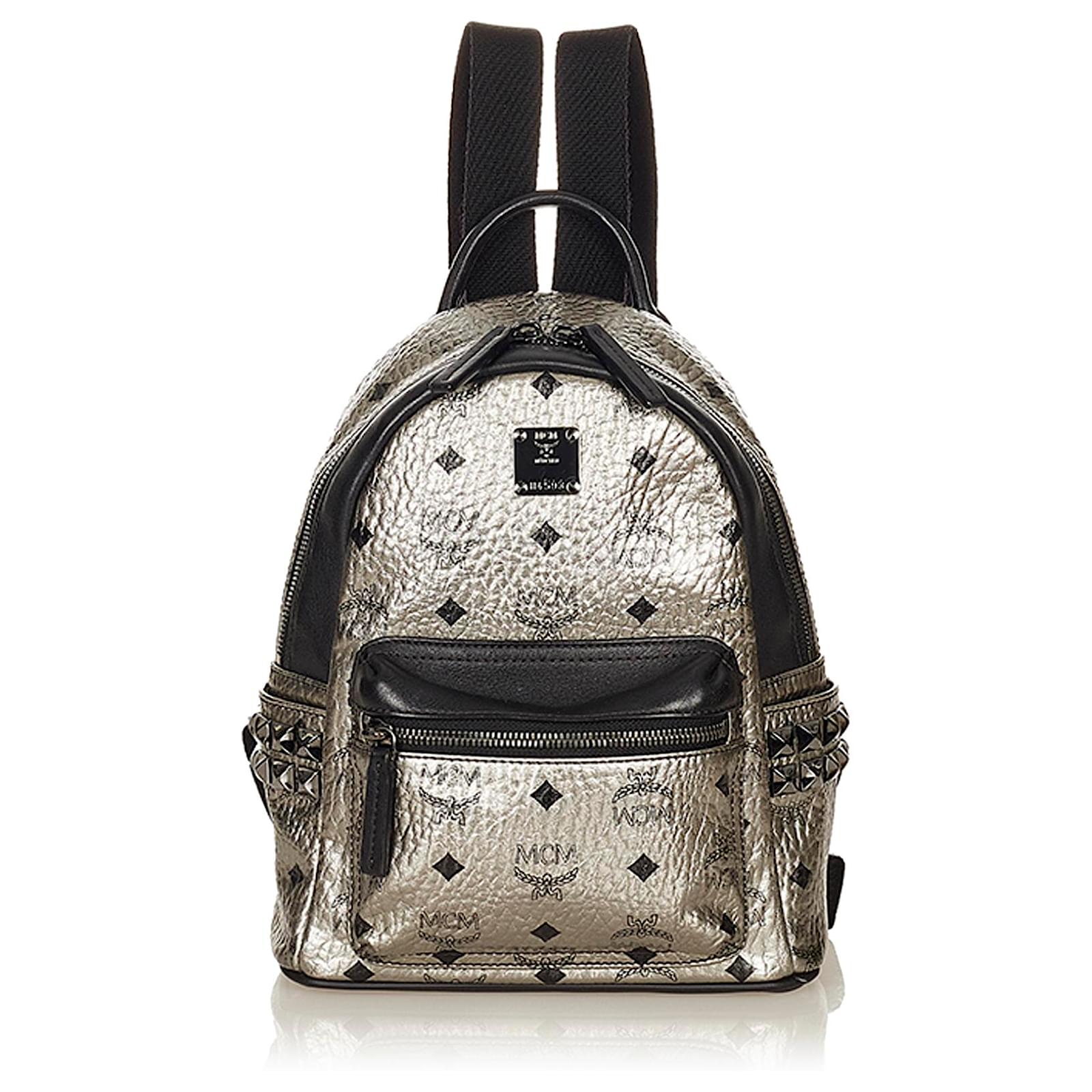 MCM Silver Visetos Stark Backpack