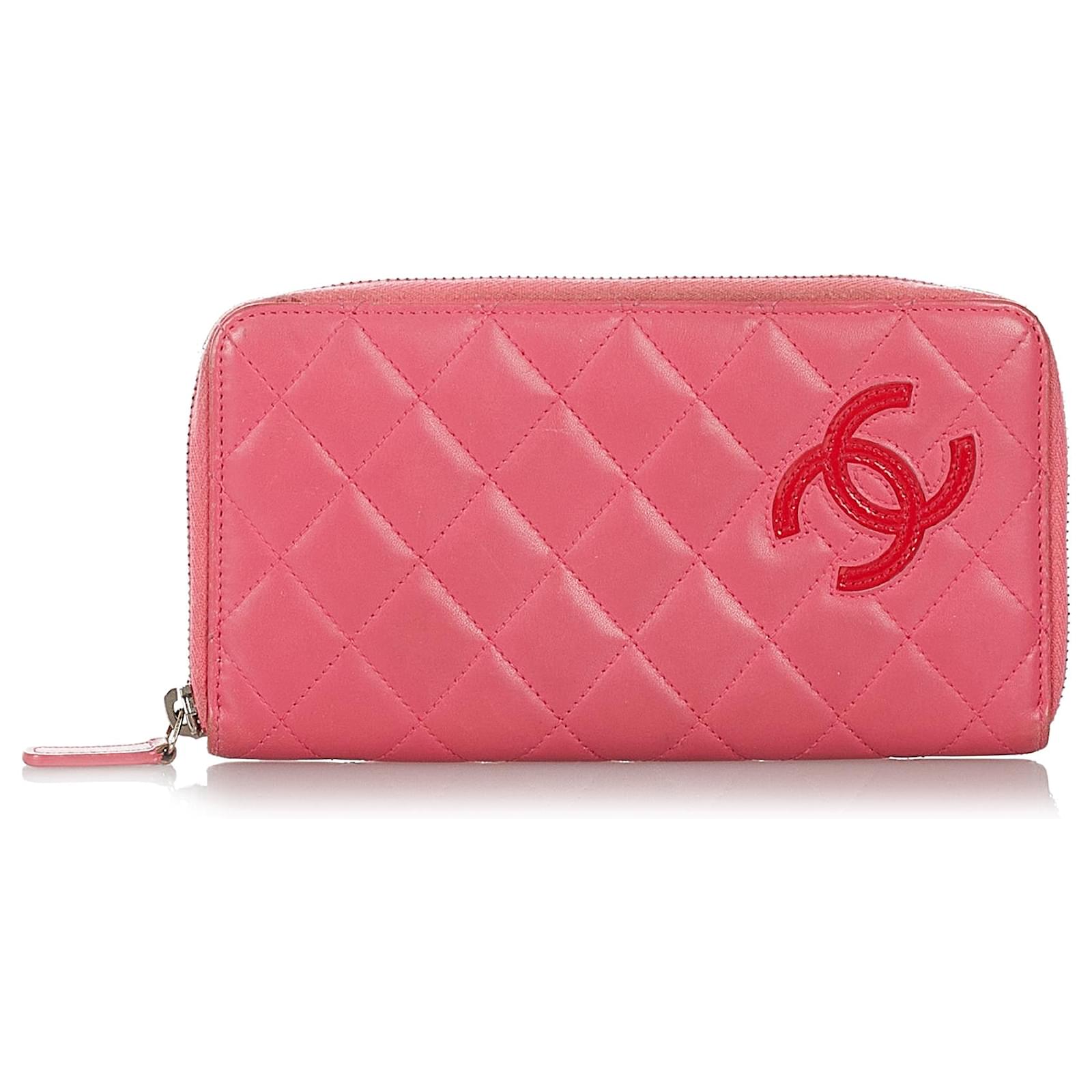 Chanel Pink Cambon Ligne Long Wallet Leather ref.424523 - Joli Closet