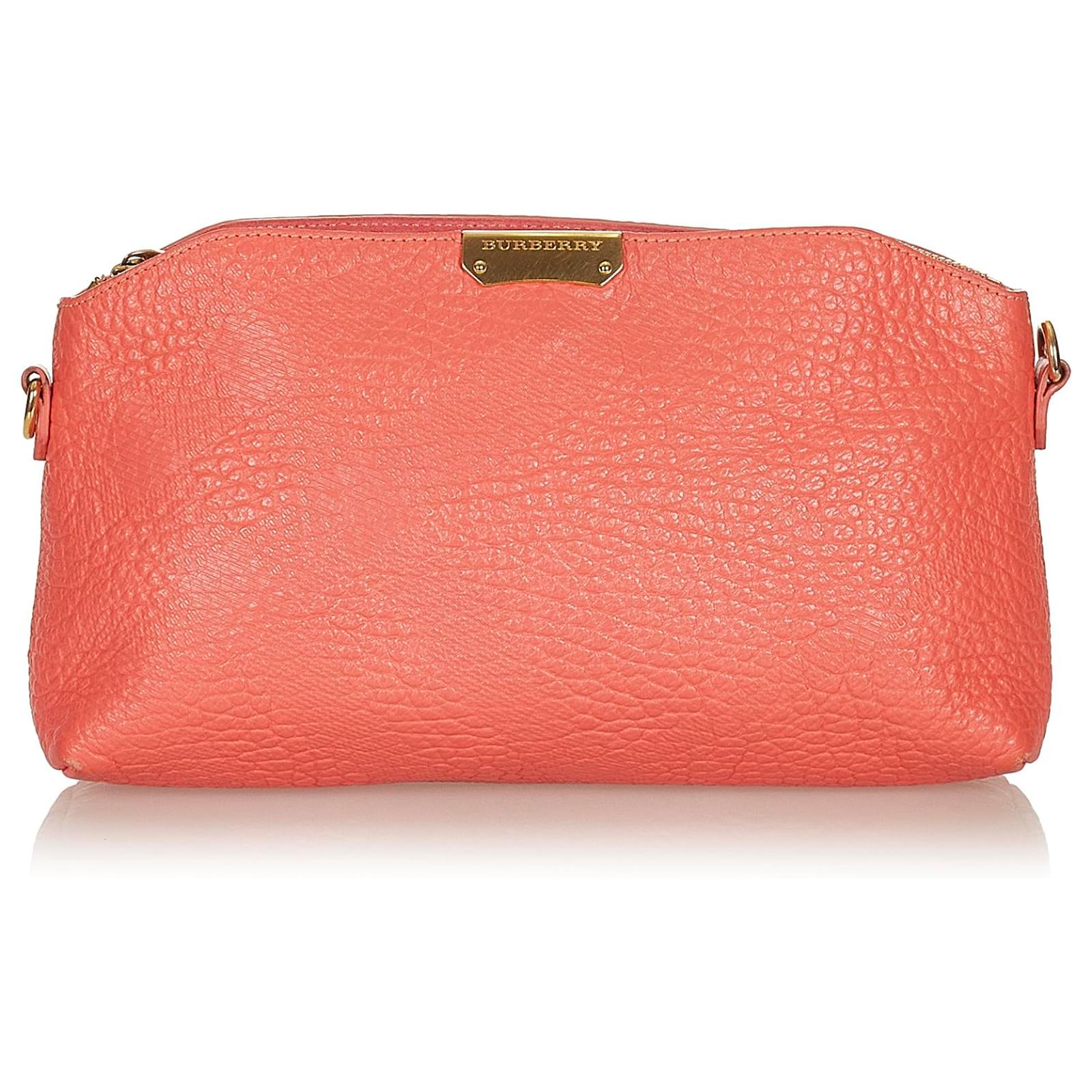 Burberry Orange Chichester Leather Crossbody Bag Ponystyle calfskin