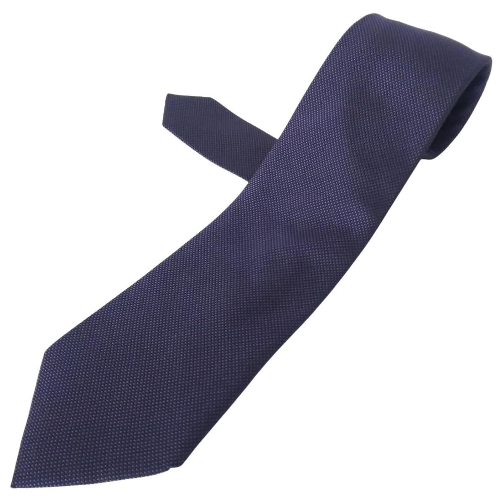 Burberry Tie Navy blue Silk  - Joli Closet