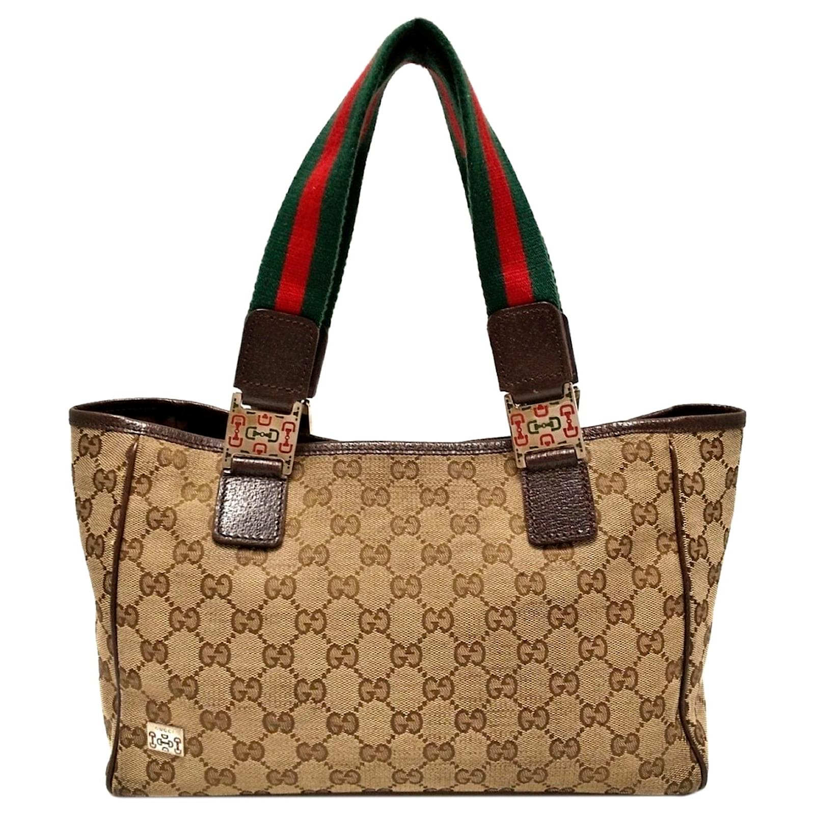Gucci Brown GG Canvas Tote Bag Multiple colors Beige Cloth Cloth ref ...
