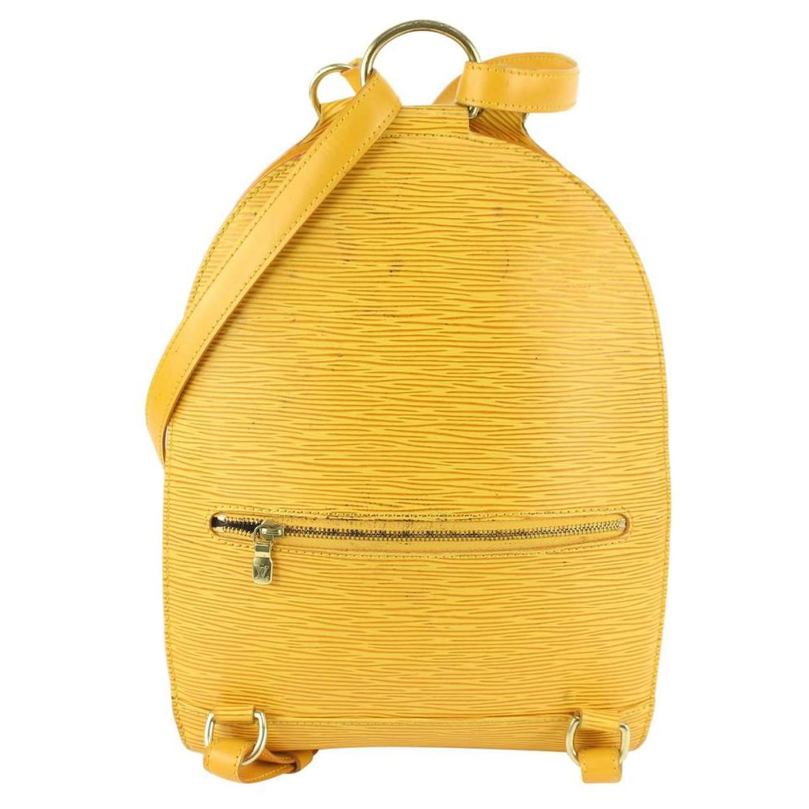 Louis Vuitton Yellow Epi Leather Mabillon Backpack ref.425891