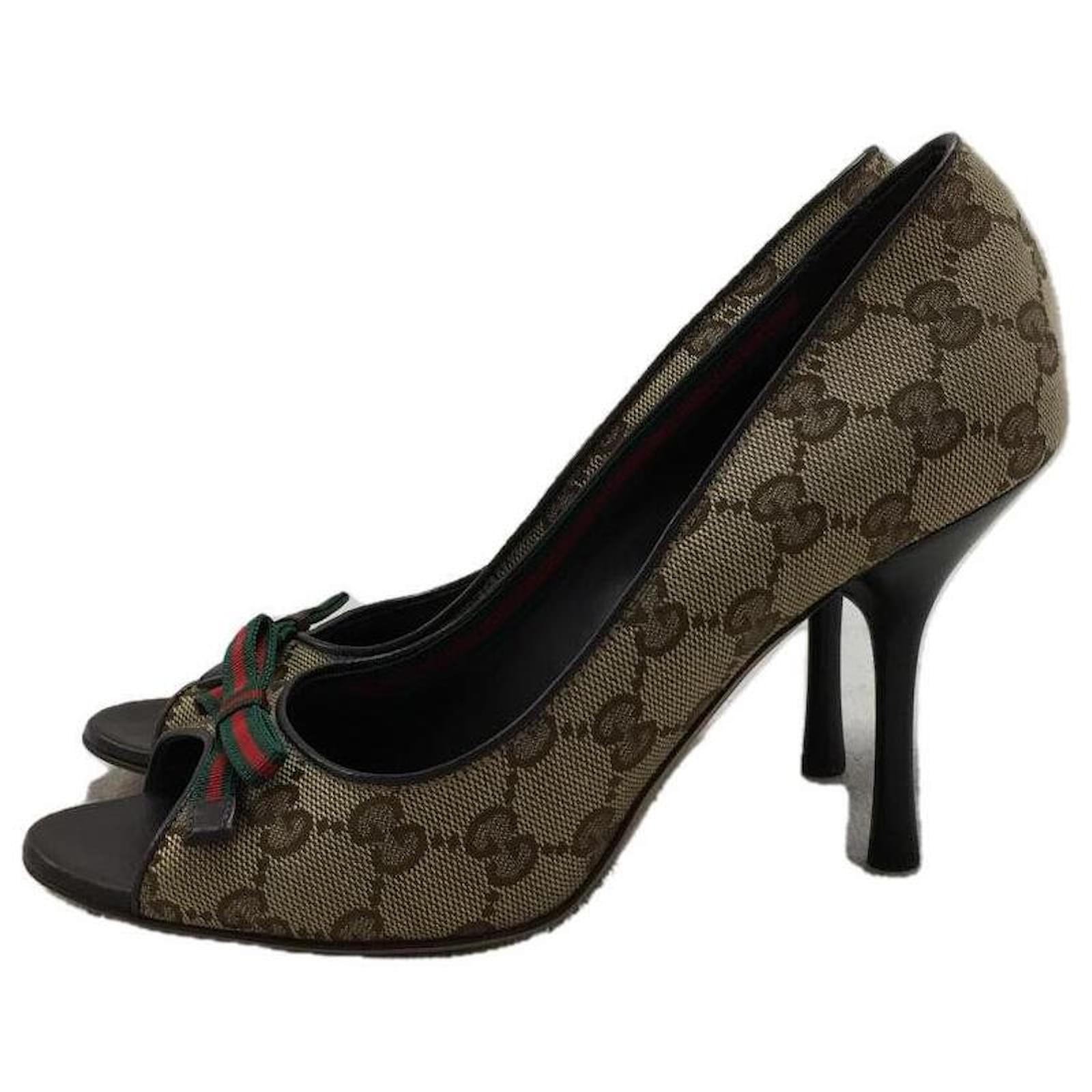 gucci caged heels