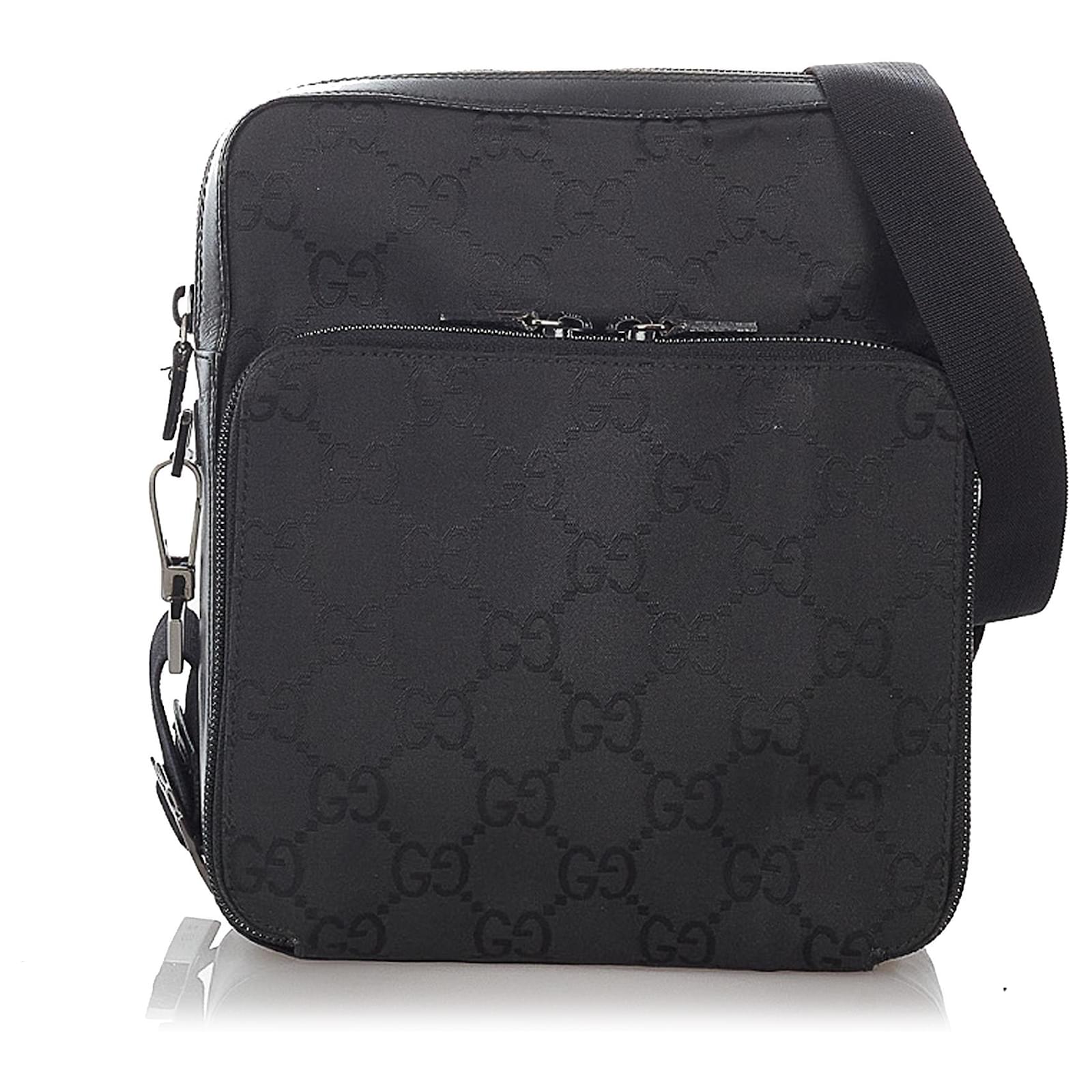 Gucci Black GG Canvas Crossbody Bag Cloth Cloth ref.426670 Joli Closet