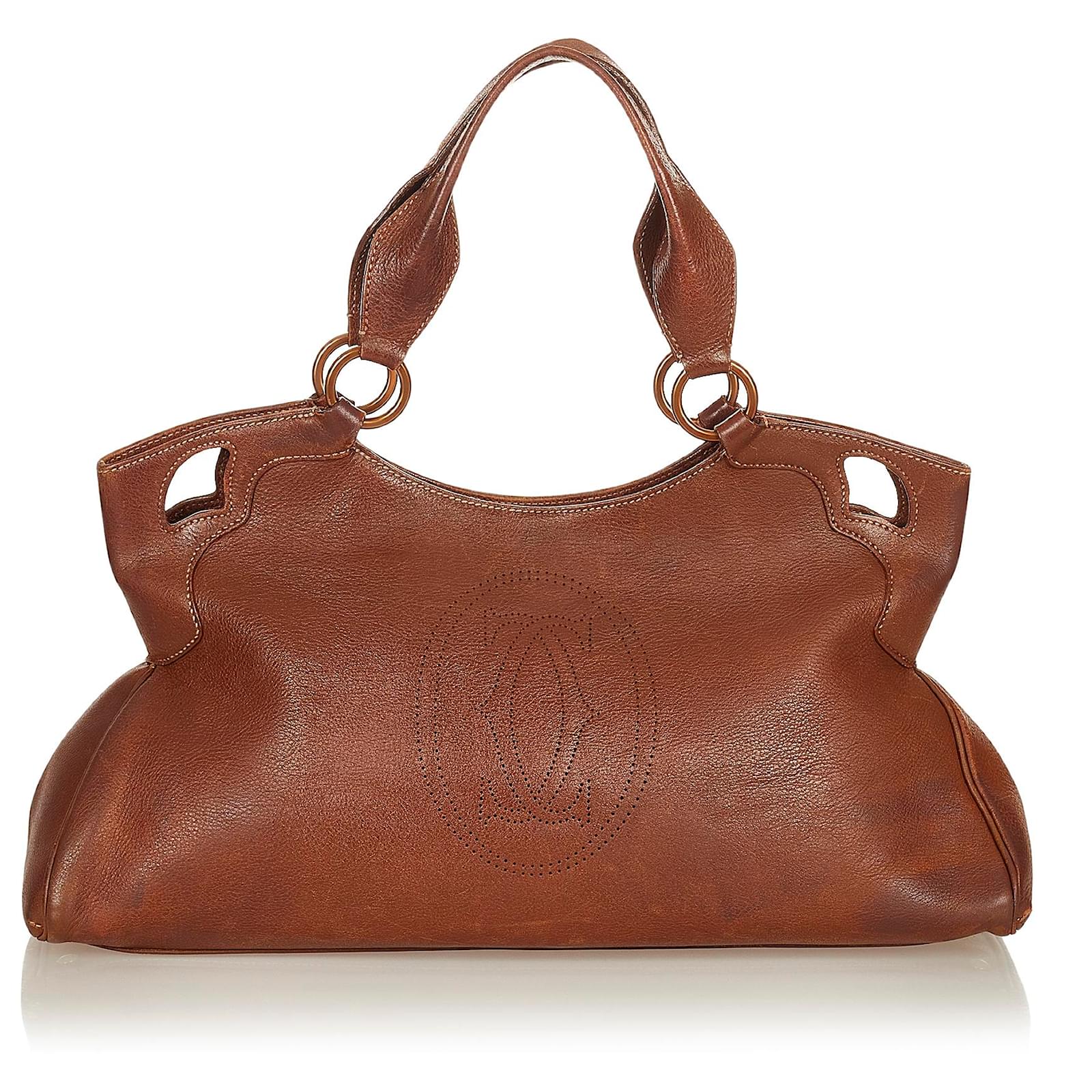 Cartier Brown Marcello de Cartier Leather Shoulder Bag Pony-style ...