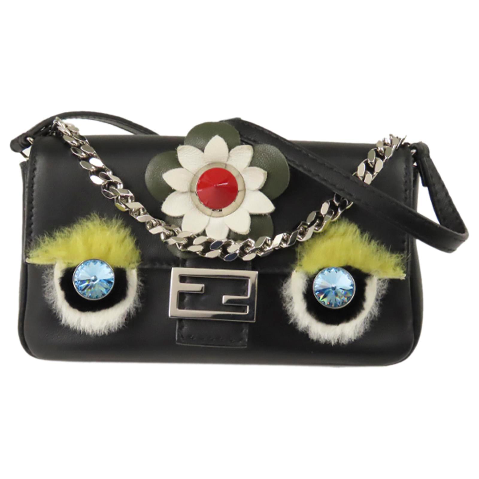 Fendi Monster Eye Baguette Crossbody Bag