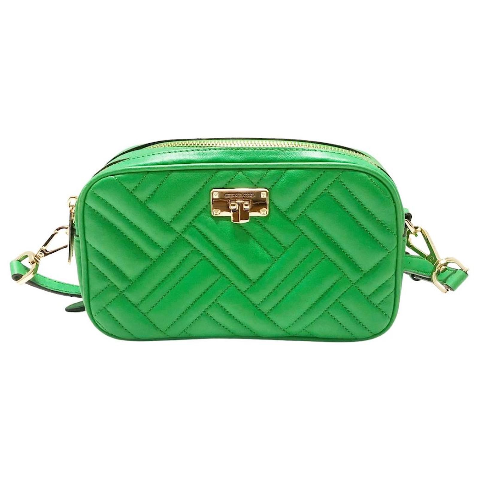 Buy the Michael Kors Green Purse Leather | GoodwillFinds