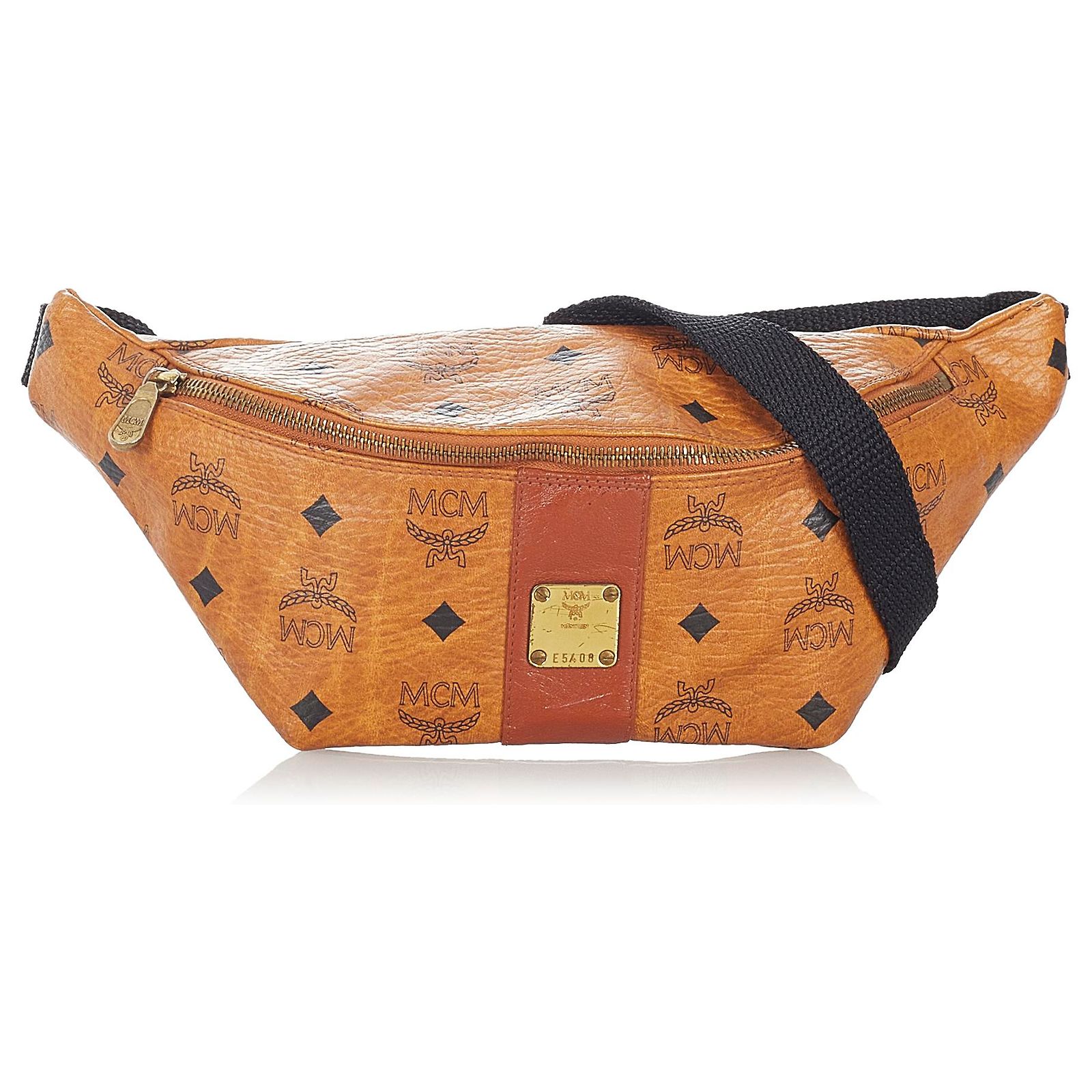 Sac Ceinture MCM En Visetos Marron - Modèle Essentiel, Taille Small, Cuir, Neuf Avec Étiquettes