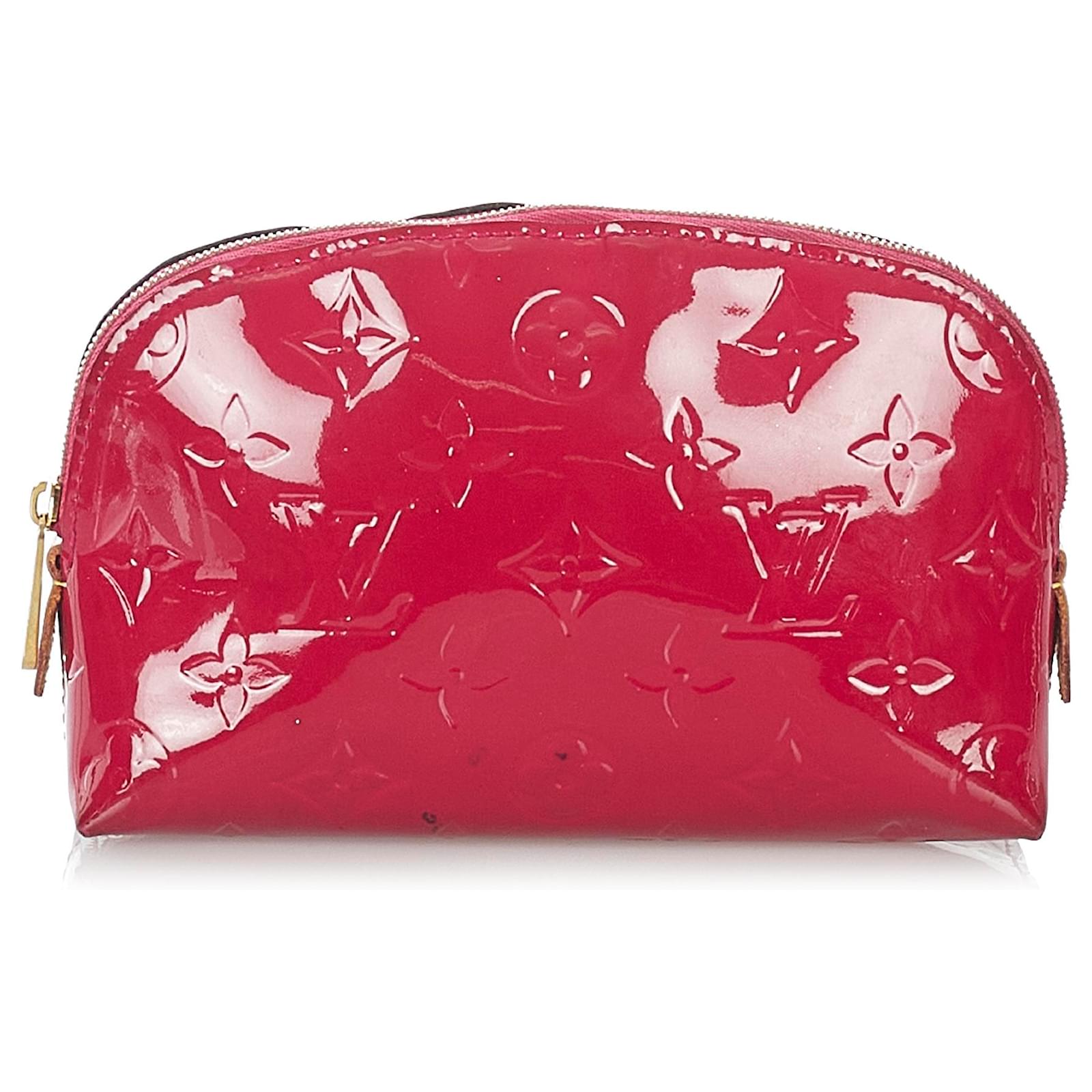 Louis Vuitton LV cosmetic pouch vernis red Leather ref.412295