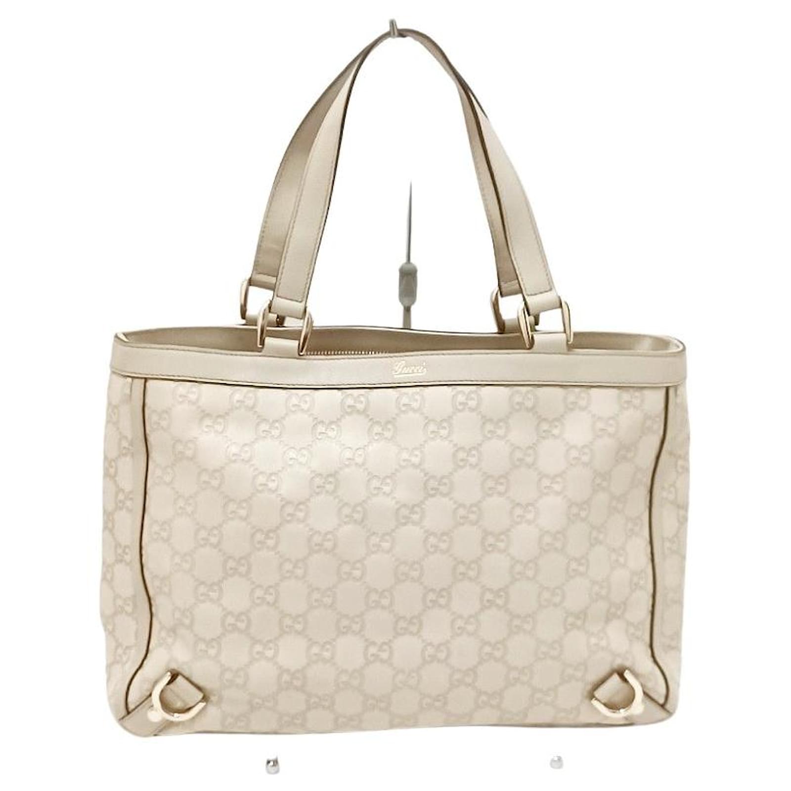 Gucci handbag White Leather ref.427908 Joli Closet