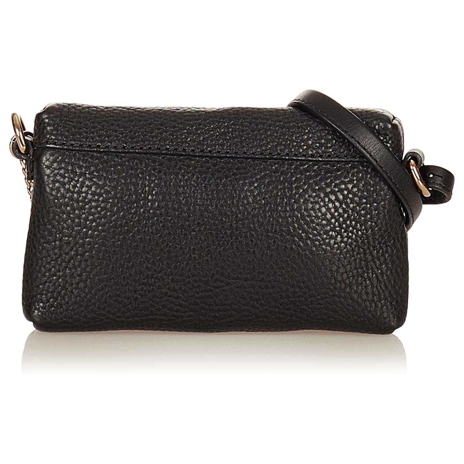 Cartera Burberry de piel negra Negro Cuero Becerro  - Joli Closet