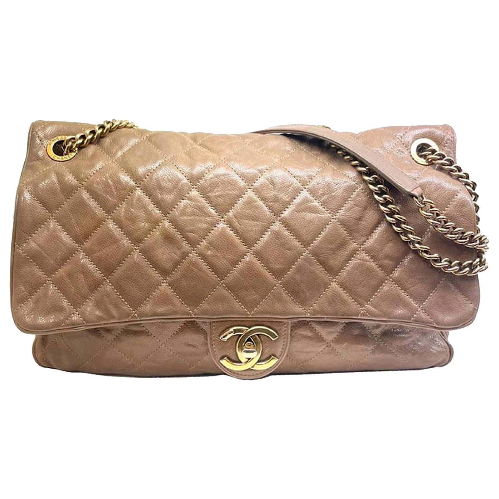 Chanel Brown CC Timeless Caviar Shoulder Bag Leather Metal ref.428188 -  Joli Closet