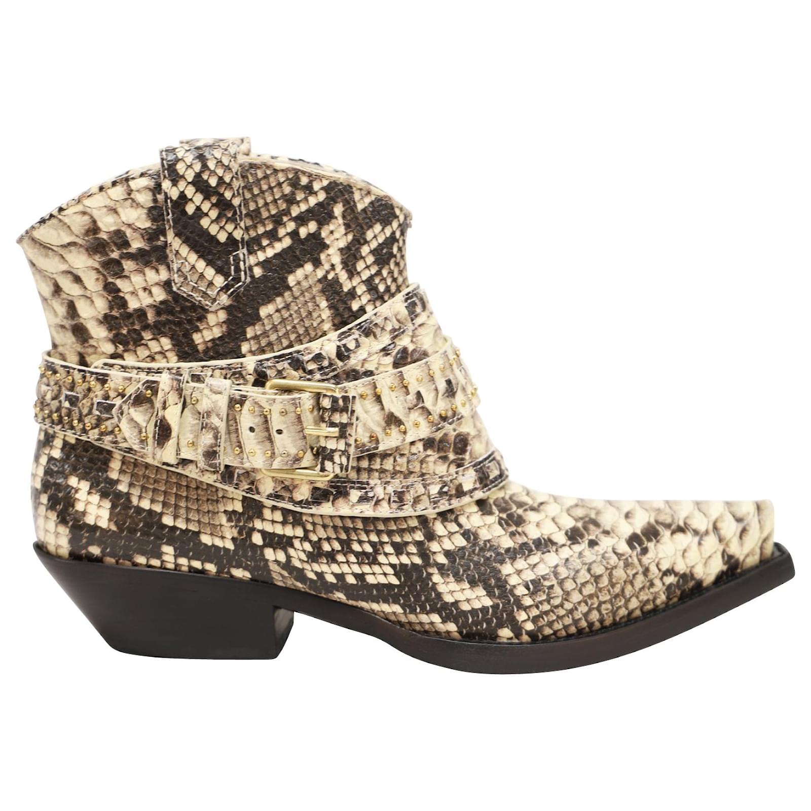 Snake effect hot sale ankle boots