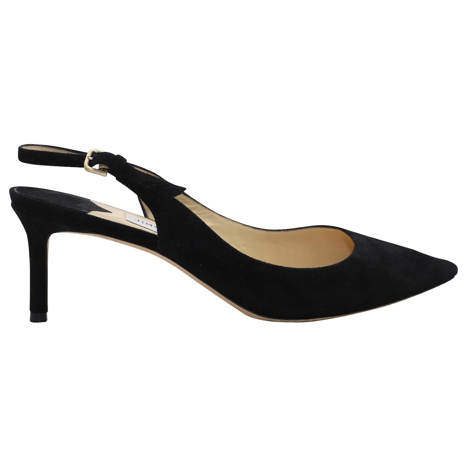 Jimmy Choo Erin 60 Tacones en Ante Negro Suecia ref.428501 - Joli Closet