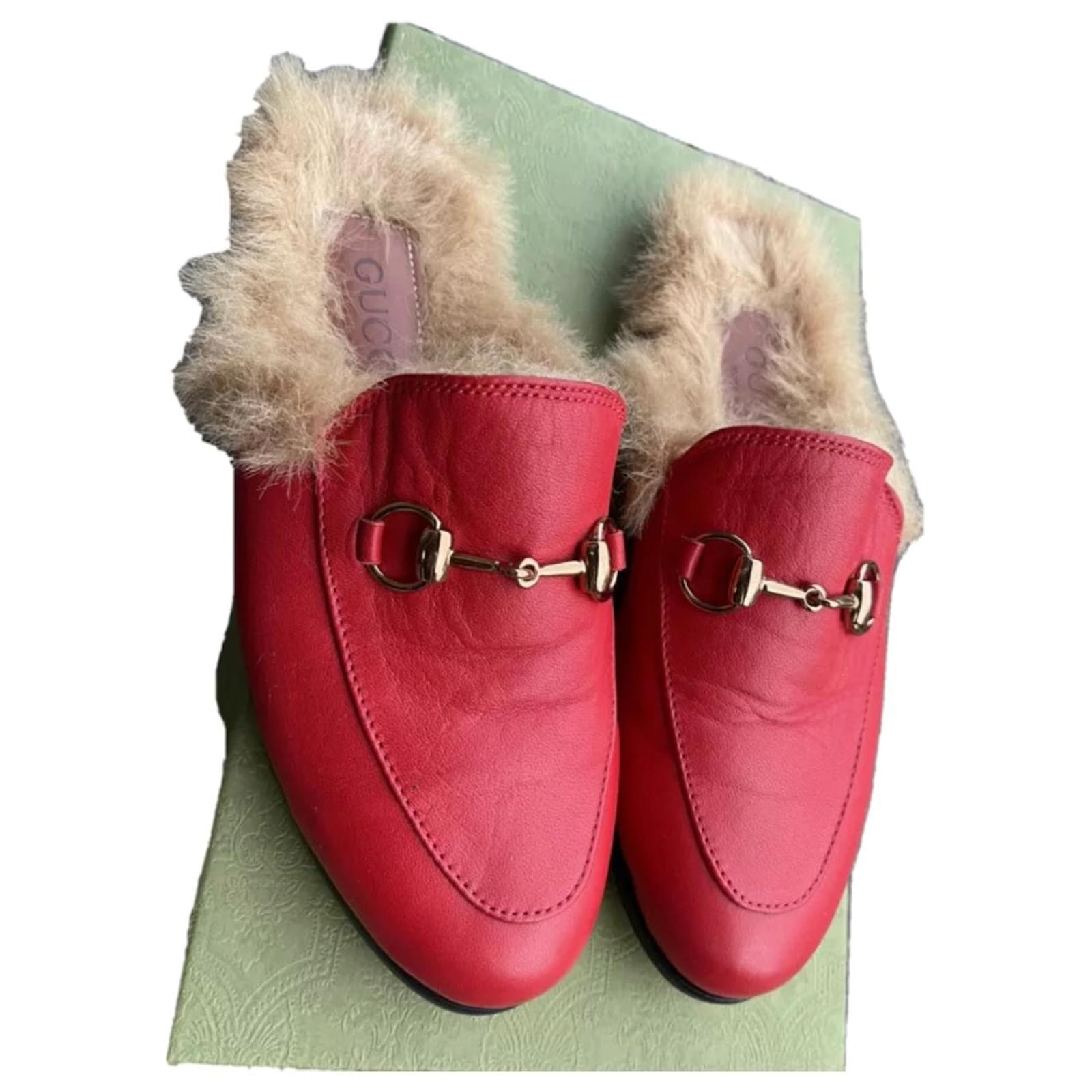 gucci princetown mule red
