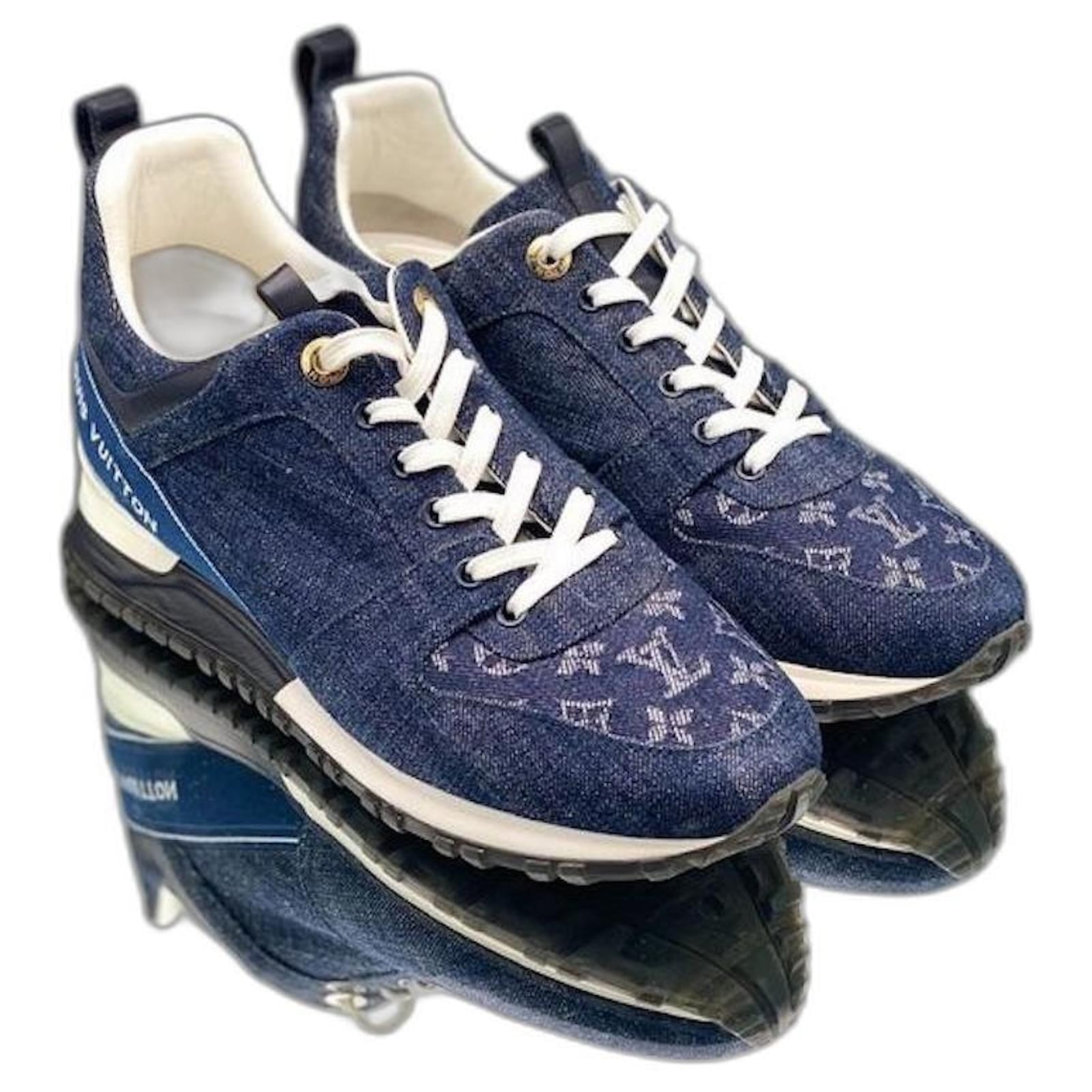WMNS) LOUIS VUITTON LV Run Away Sneakers Blue 1A643P - KICKS CREW