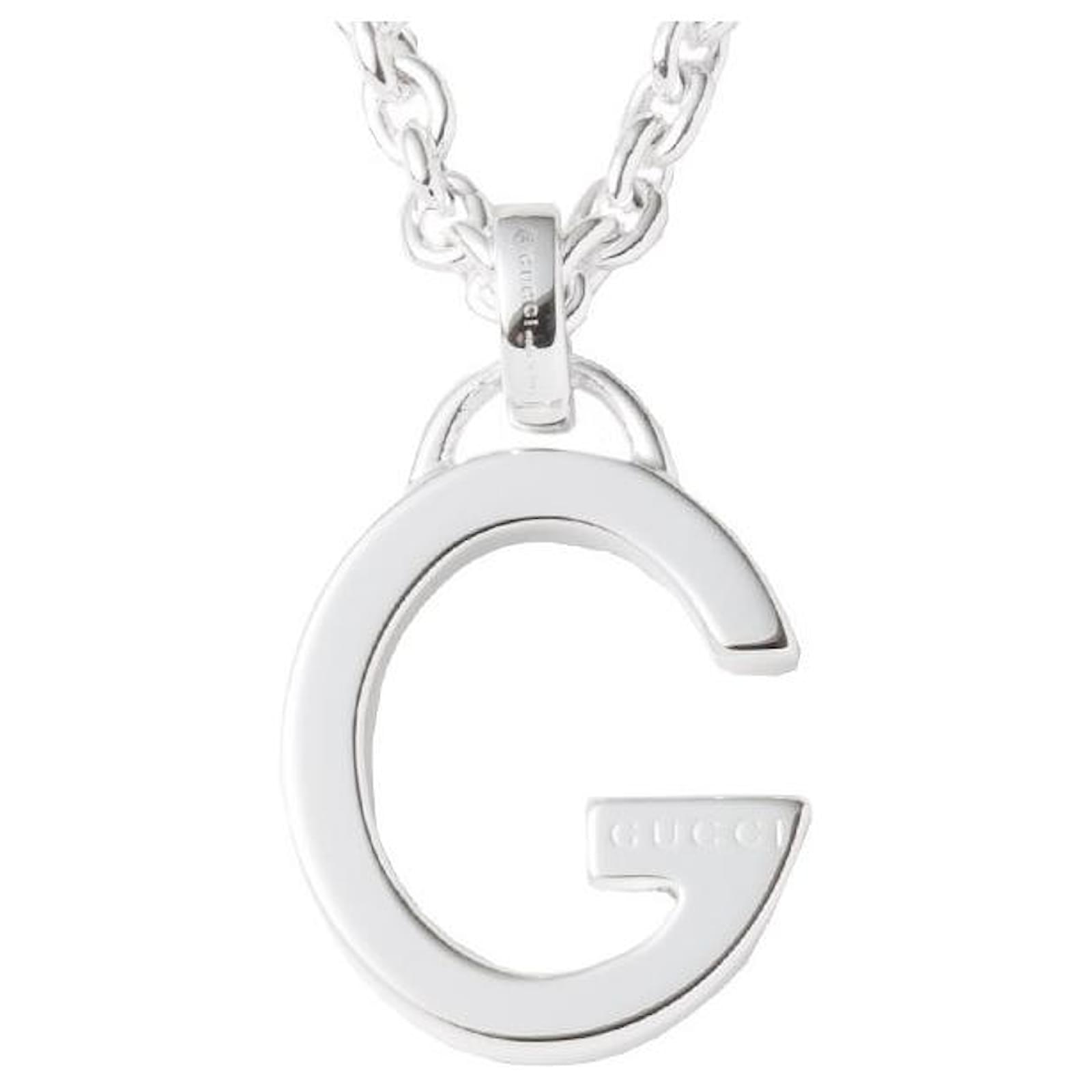 nakke Overgang Ride Used] Gucci necklace men's women's Gucci pendant G motif silver SILVER9  Silvery ref.428354 - Joli Closet