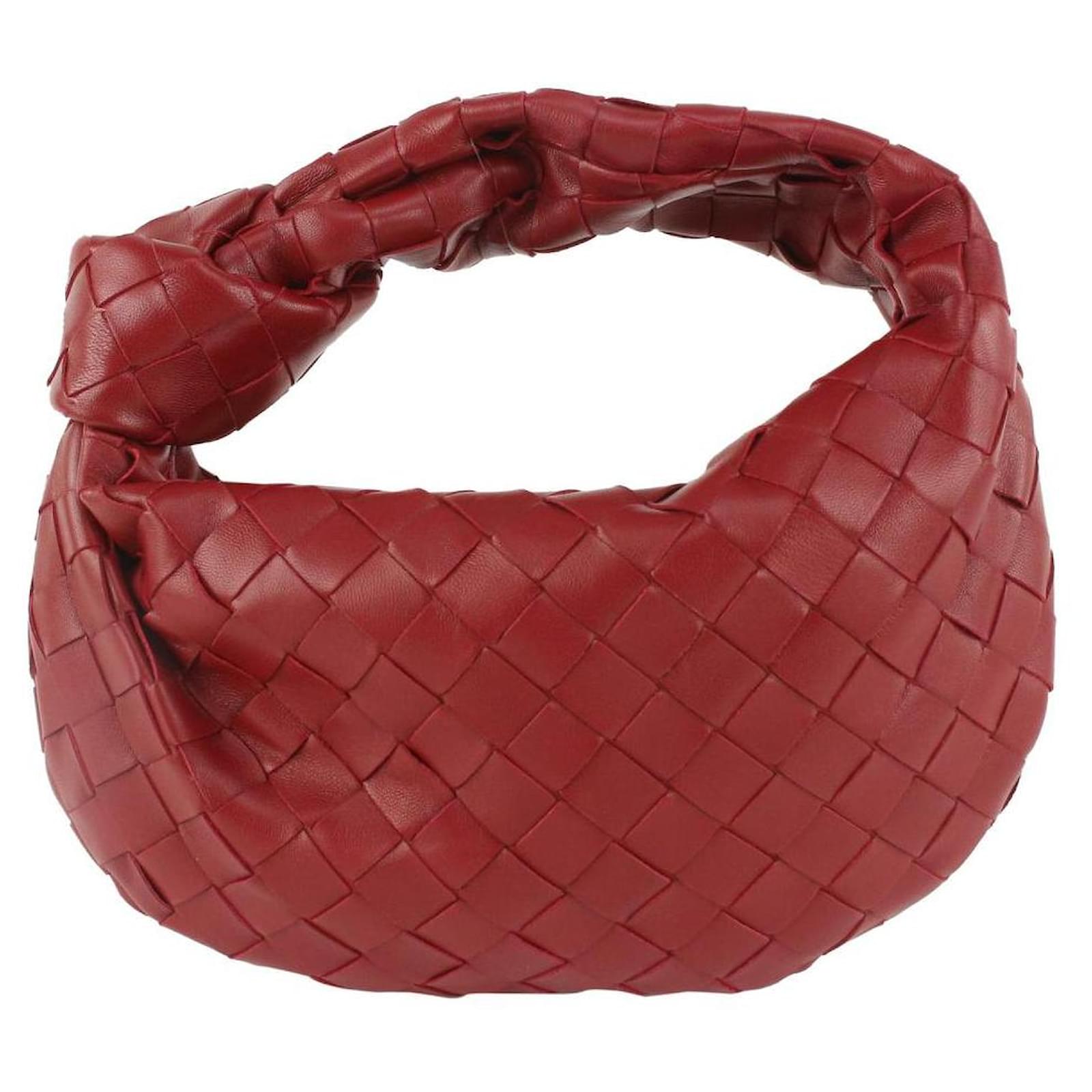 Bottega Veneta Red Intrecciato Leather The Mini Jodie Hobo Bag ref.429142 -  Joli Closet
