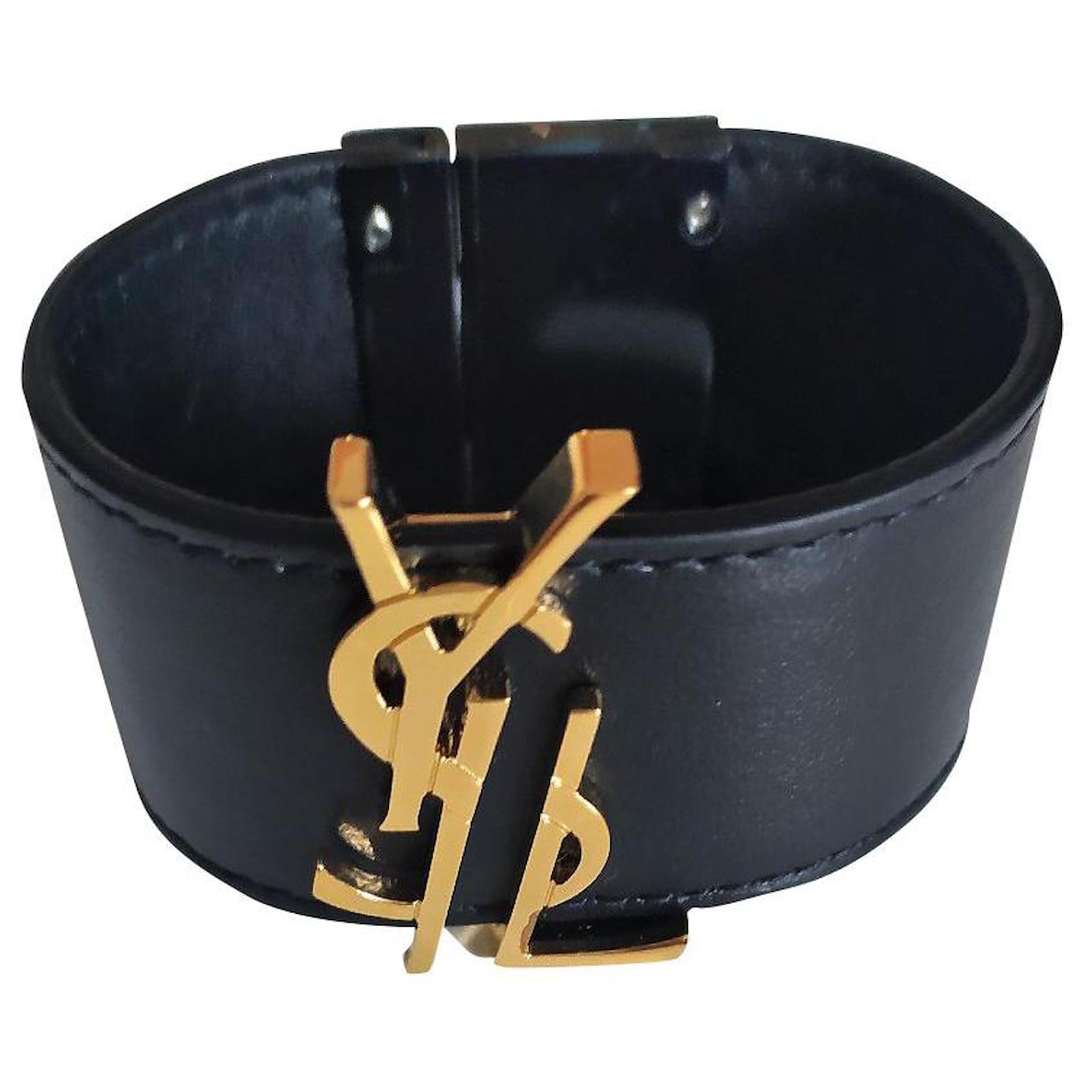 Monogram leather bracelet - Saint Laurent - Women