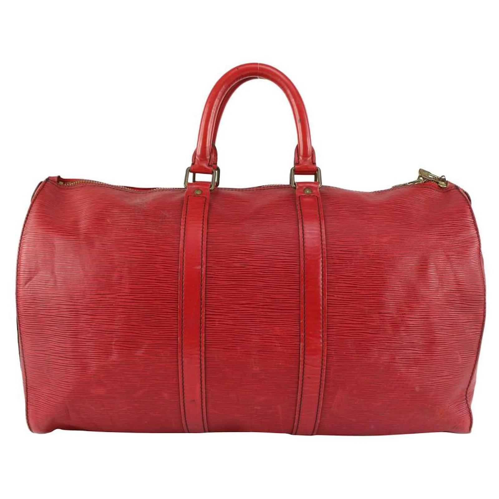 Louis Vuitton Red Epi Leather Keepall 45 Boston Duffle Bag ref.429315 -  Joli Closet