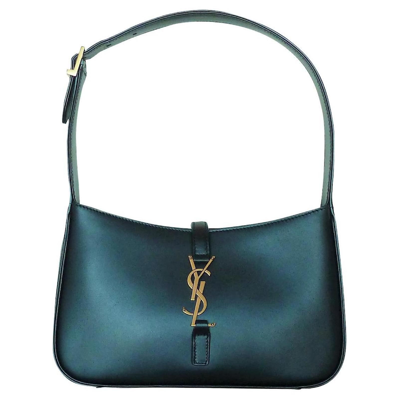 SAINT LAURENT YSL Hobo bag 5 to 7 Black Leather ref.429387 - Joli Closet