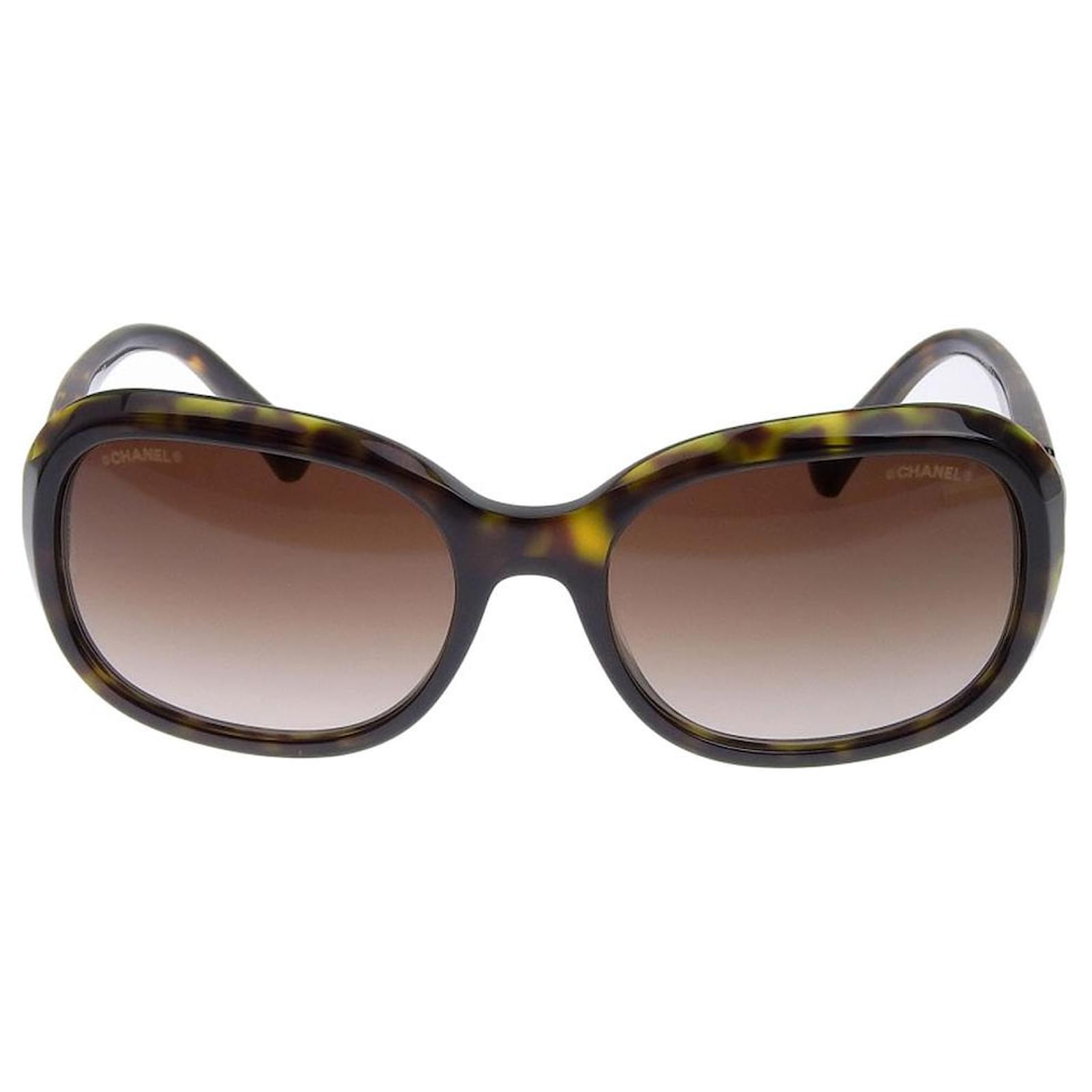 Used] Chanel CHANEL Tortoiseshell Sunglasses Black Brown 56 □ 18