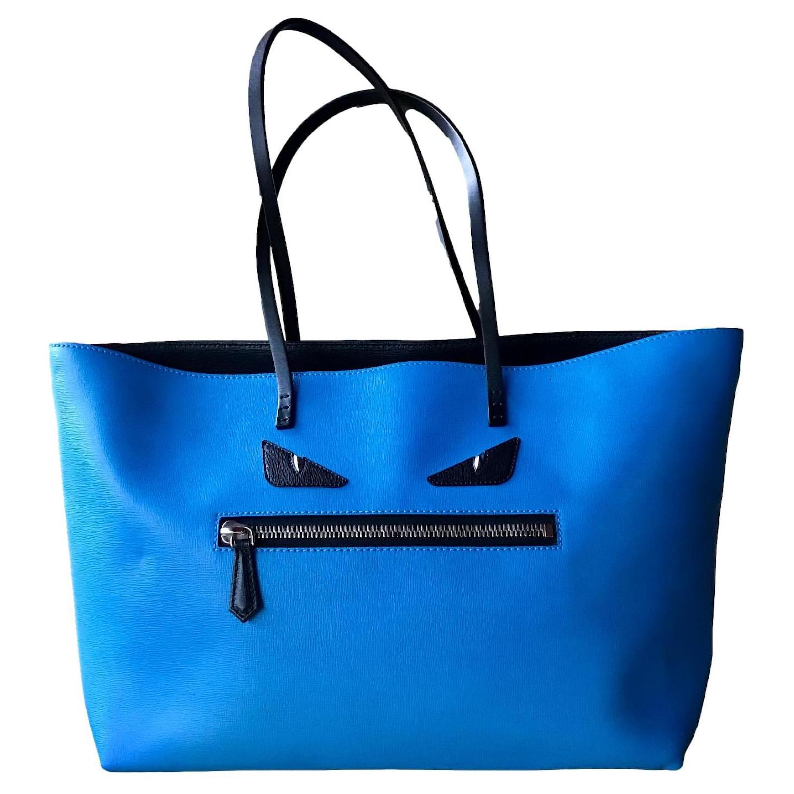 Bolso Fendi Monster Azul Cuero ref.429512 - Joli Closet