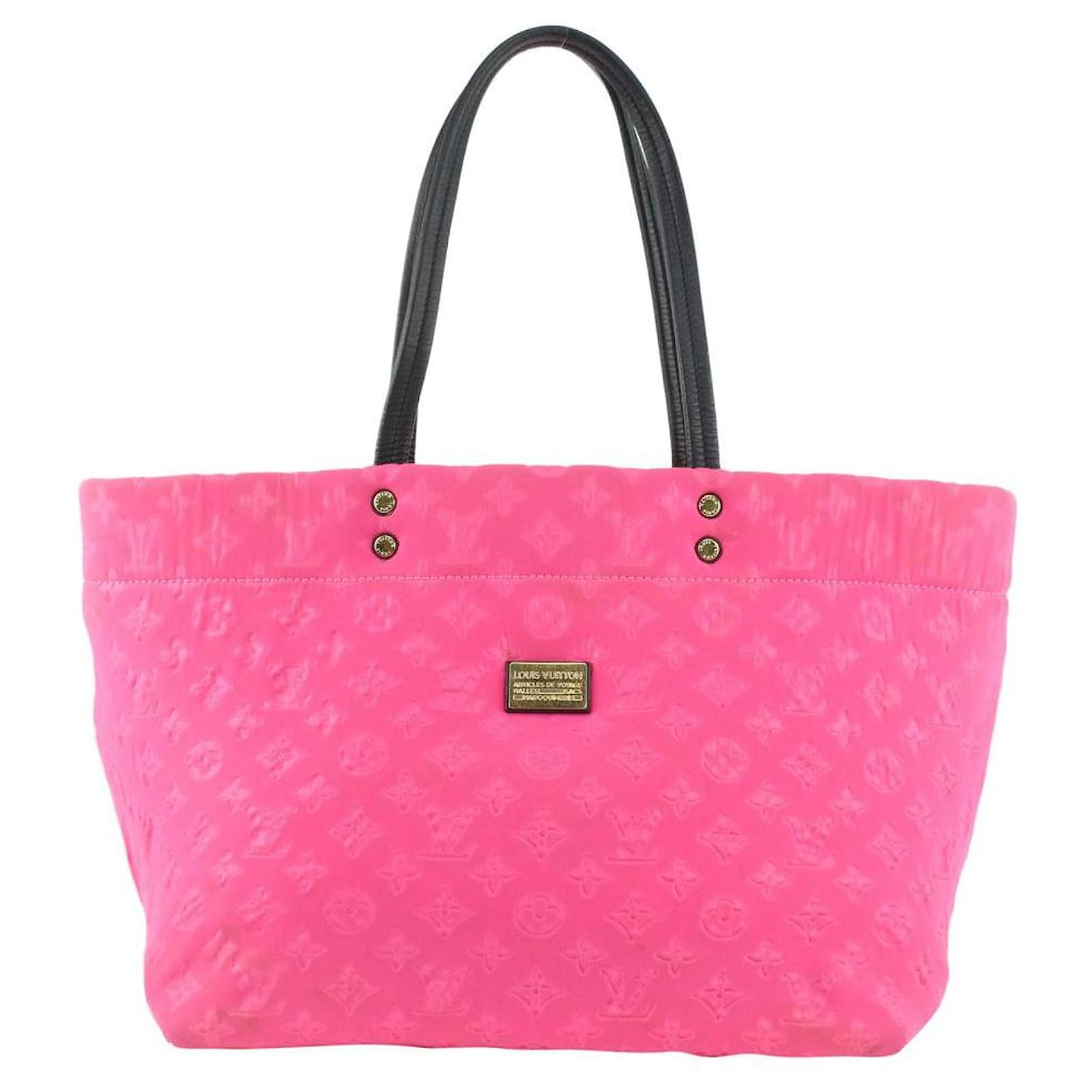 Louis Vuitton, Bags, Louis Vuitton Limited Edition Hot Pink Neverfull  Scuba Neoprene Tote