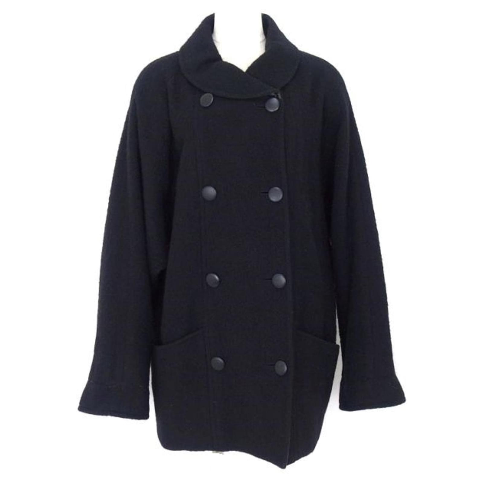 Christian Dior wool Coat Black Wood ref.430225 - Joli Closet
