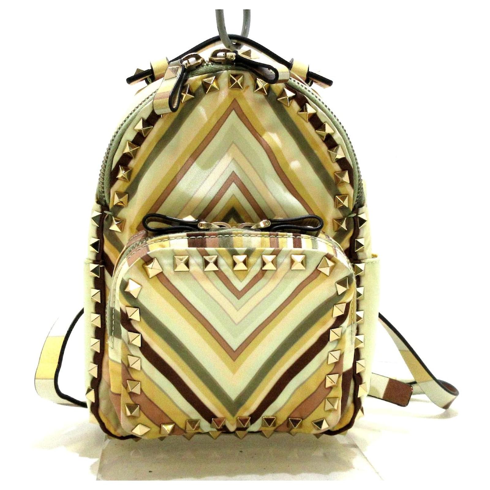 Valentino Rockstud mini backpack in gold leather