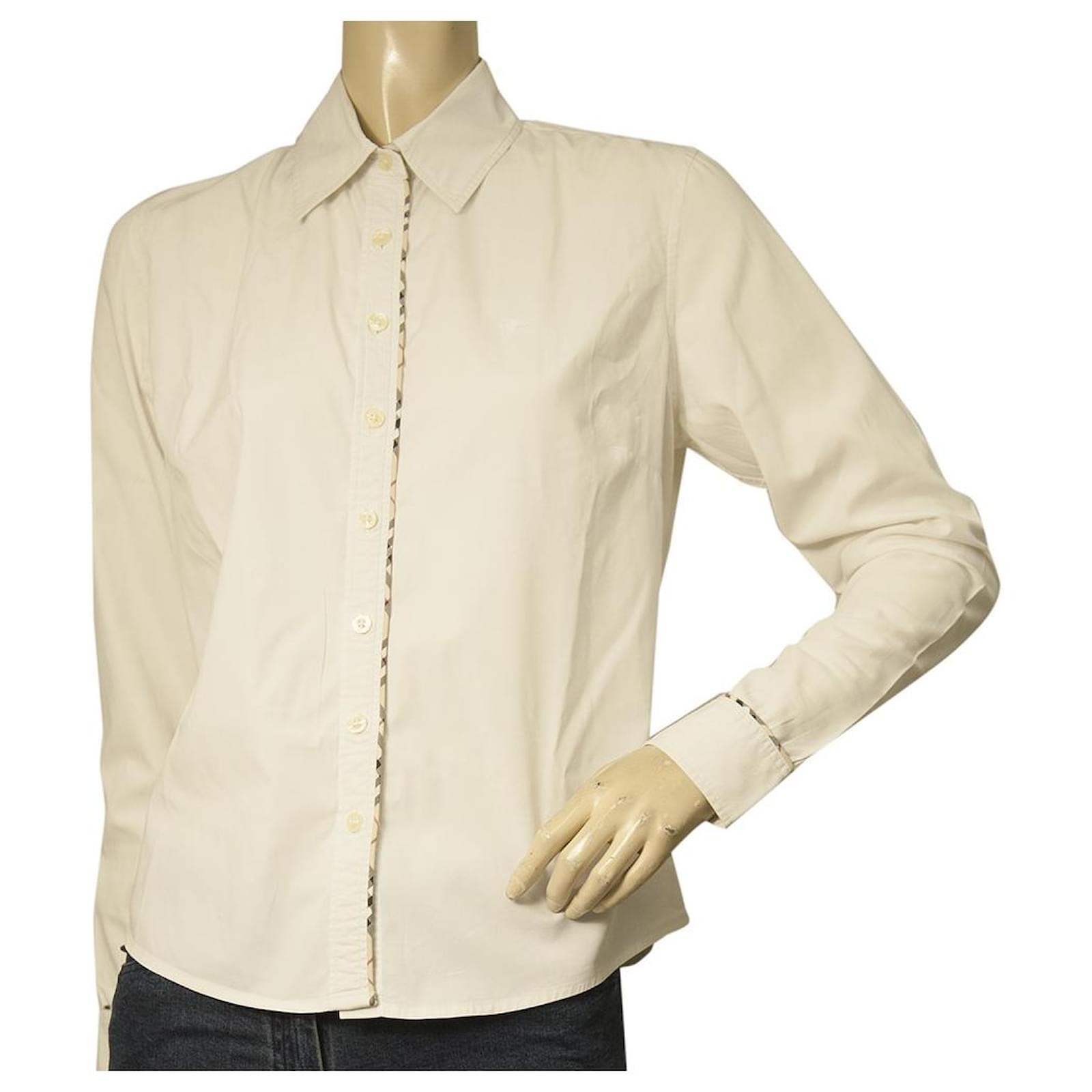 burberry blouse white