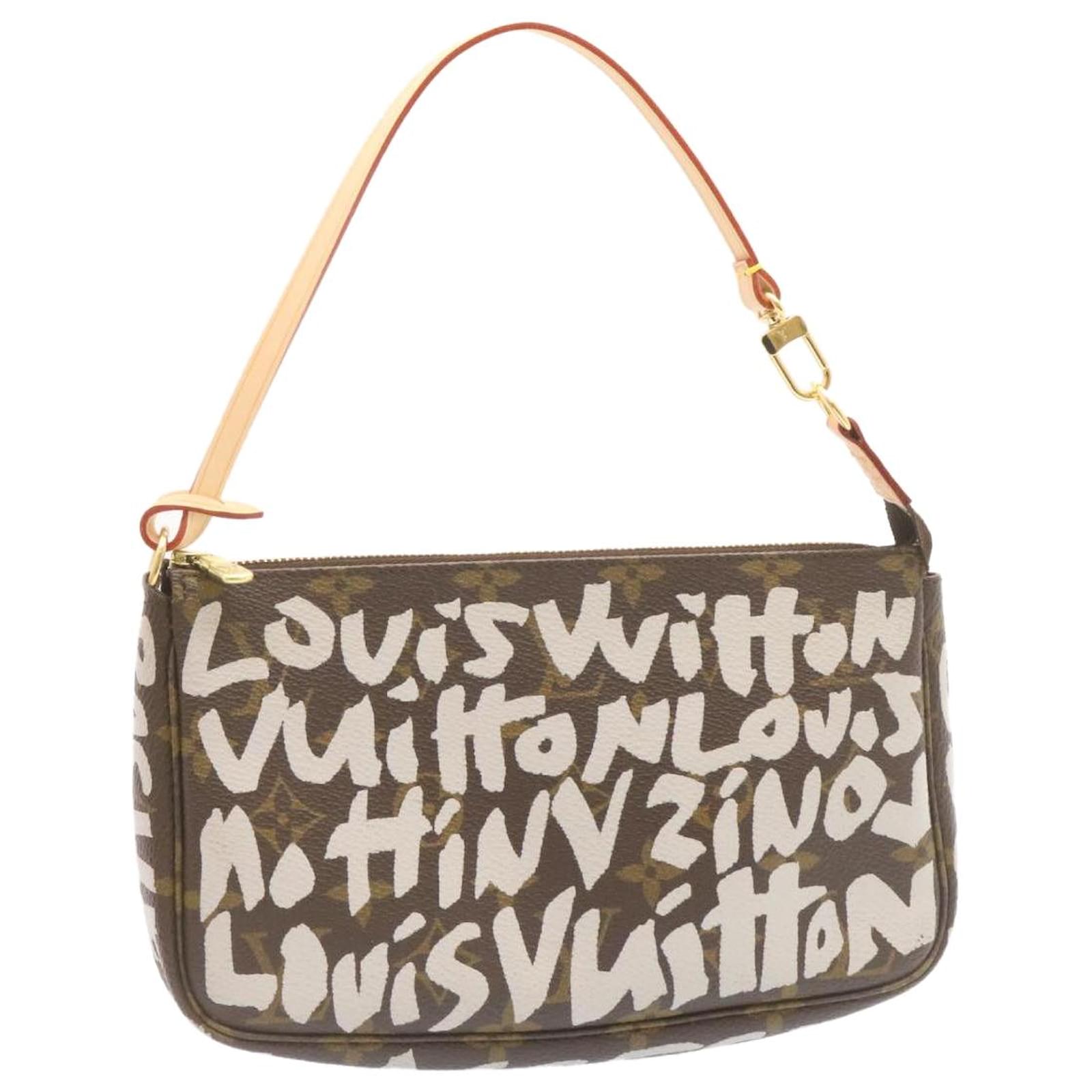 LOUIS VUITTON Monogram Graffiti Accessoires Pochette Bag Brown