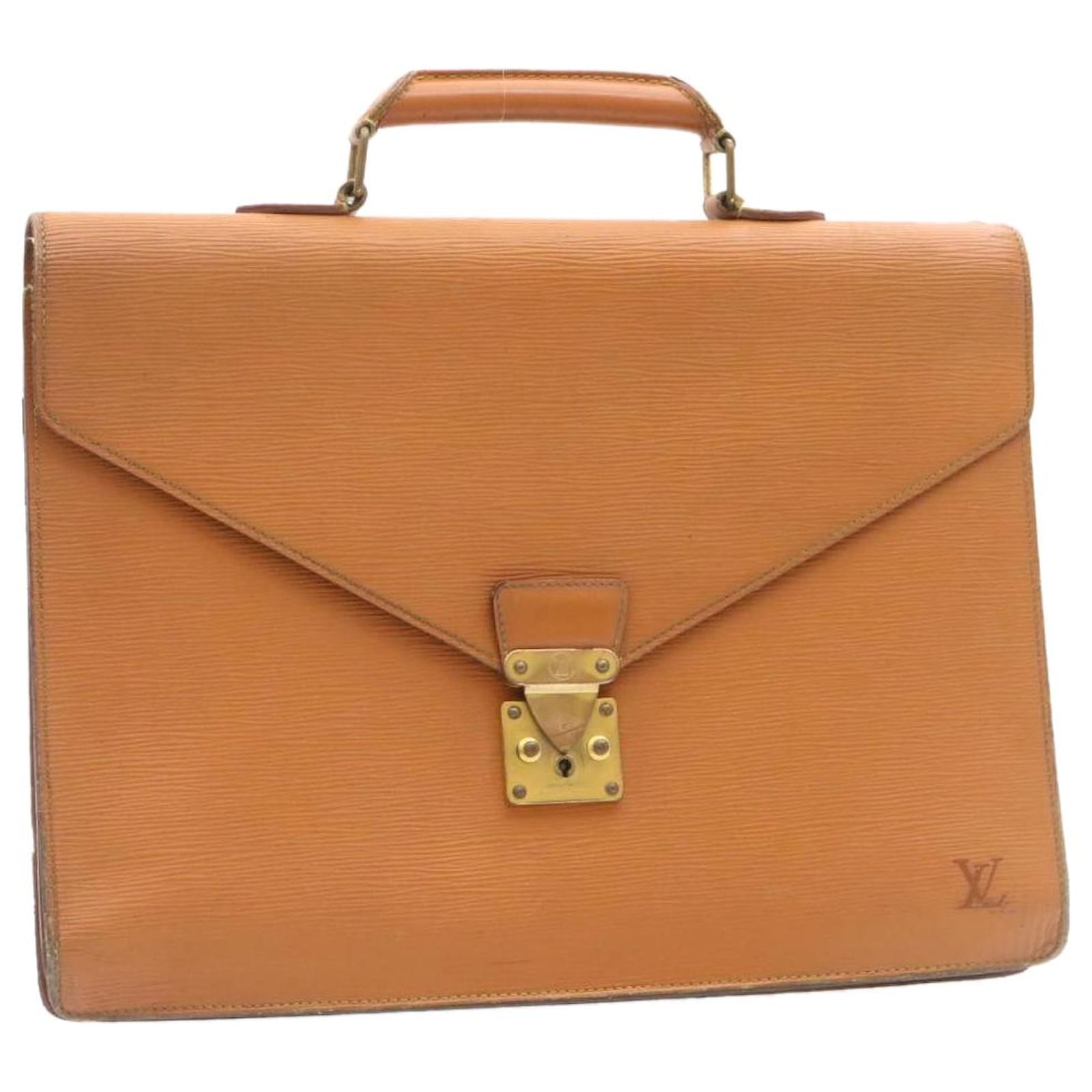 LOUIS VUITTON Epi Serviette Conseiller Business Bag Brown M54423