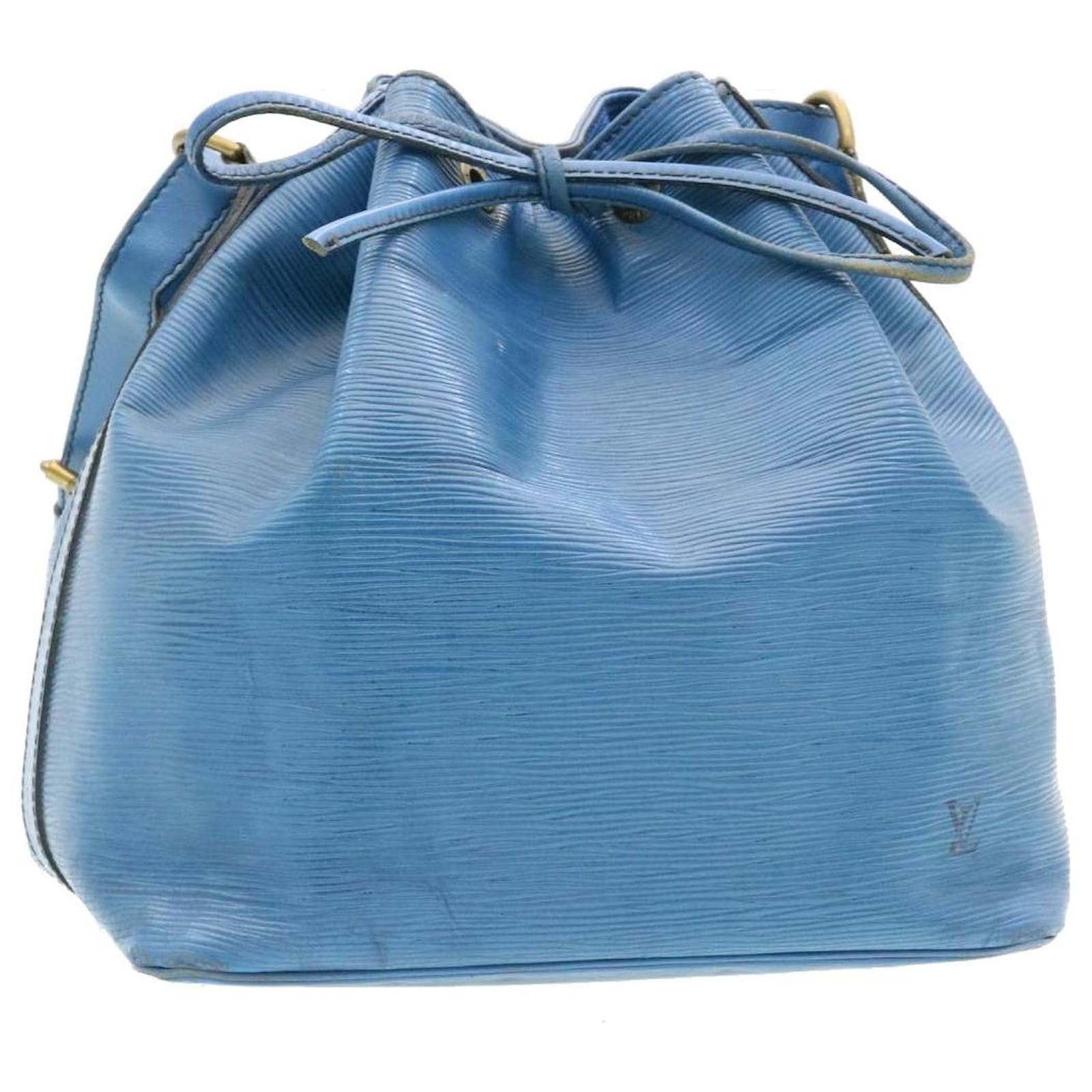 Louis Vuitton Petit Noe Shoulder Bag Handbag Blue EPI Leather M44105 - VERY  GOOD